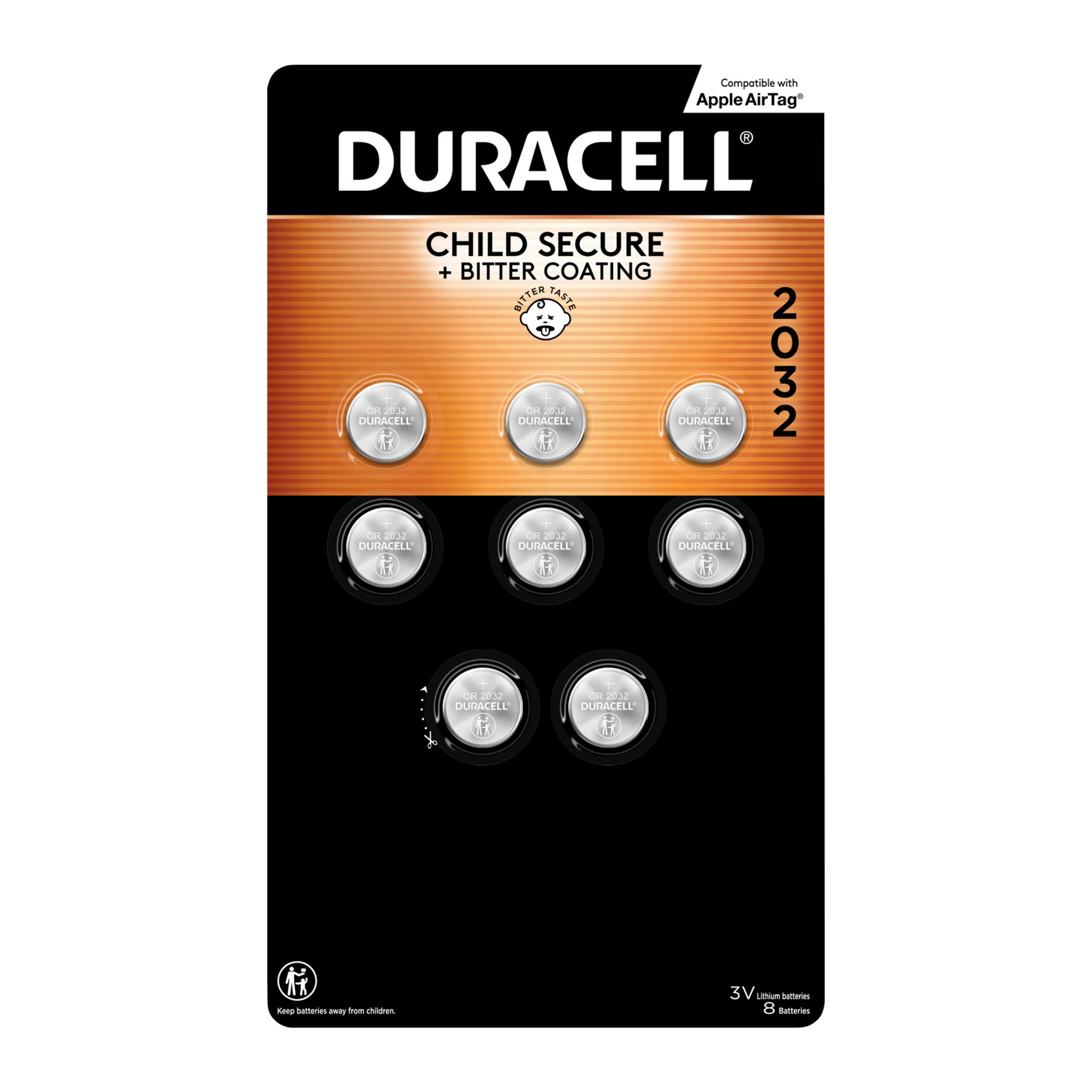 Duracell 2032 Lithium Coin Battery 3V  Bitter Coating Discourages Swa –  BlueSky Supplies