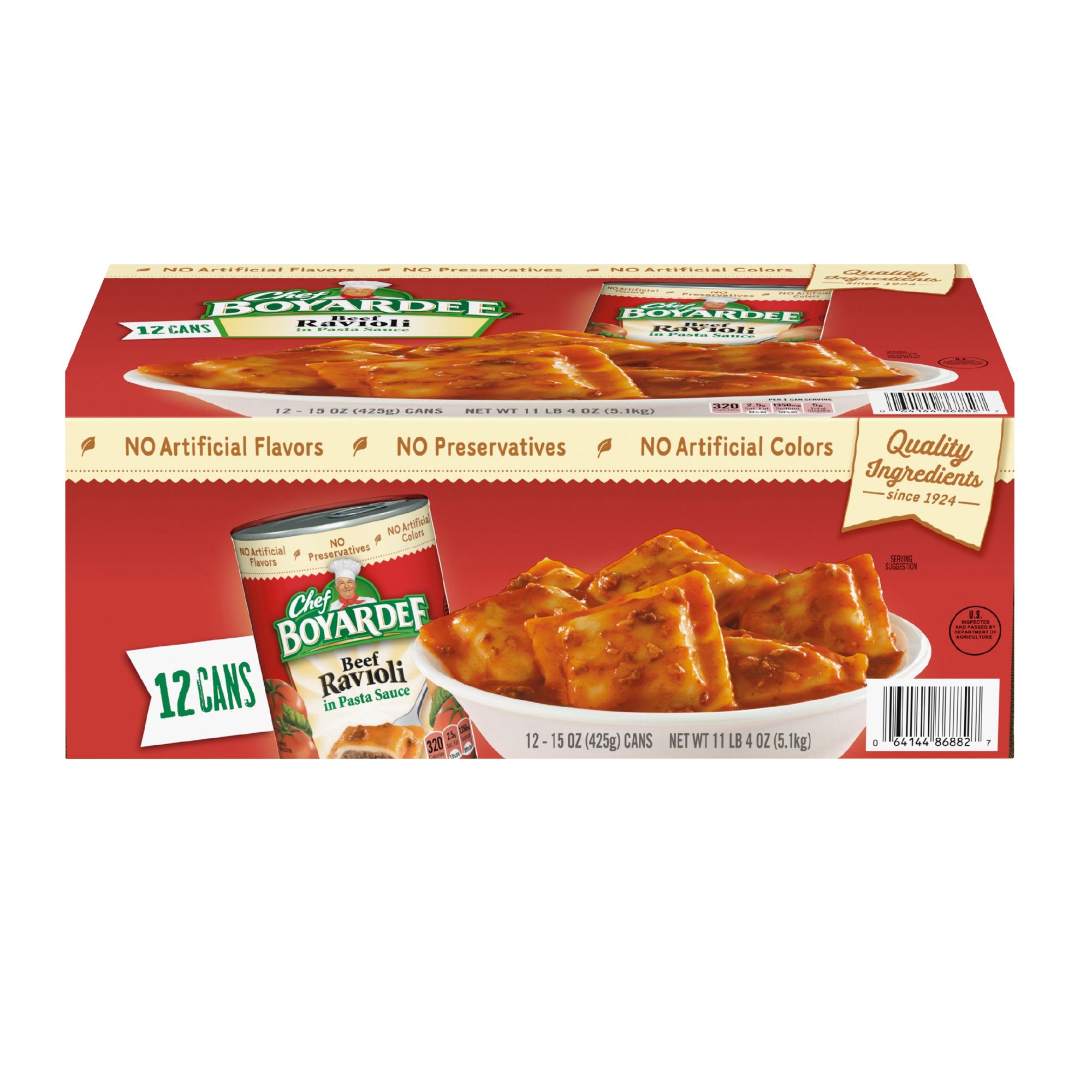 Chef Boyardee Beef Ravioli, 12 pk.