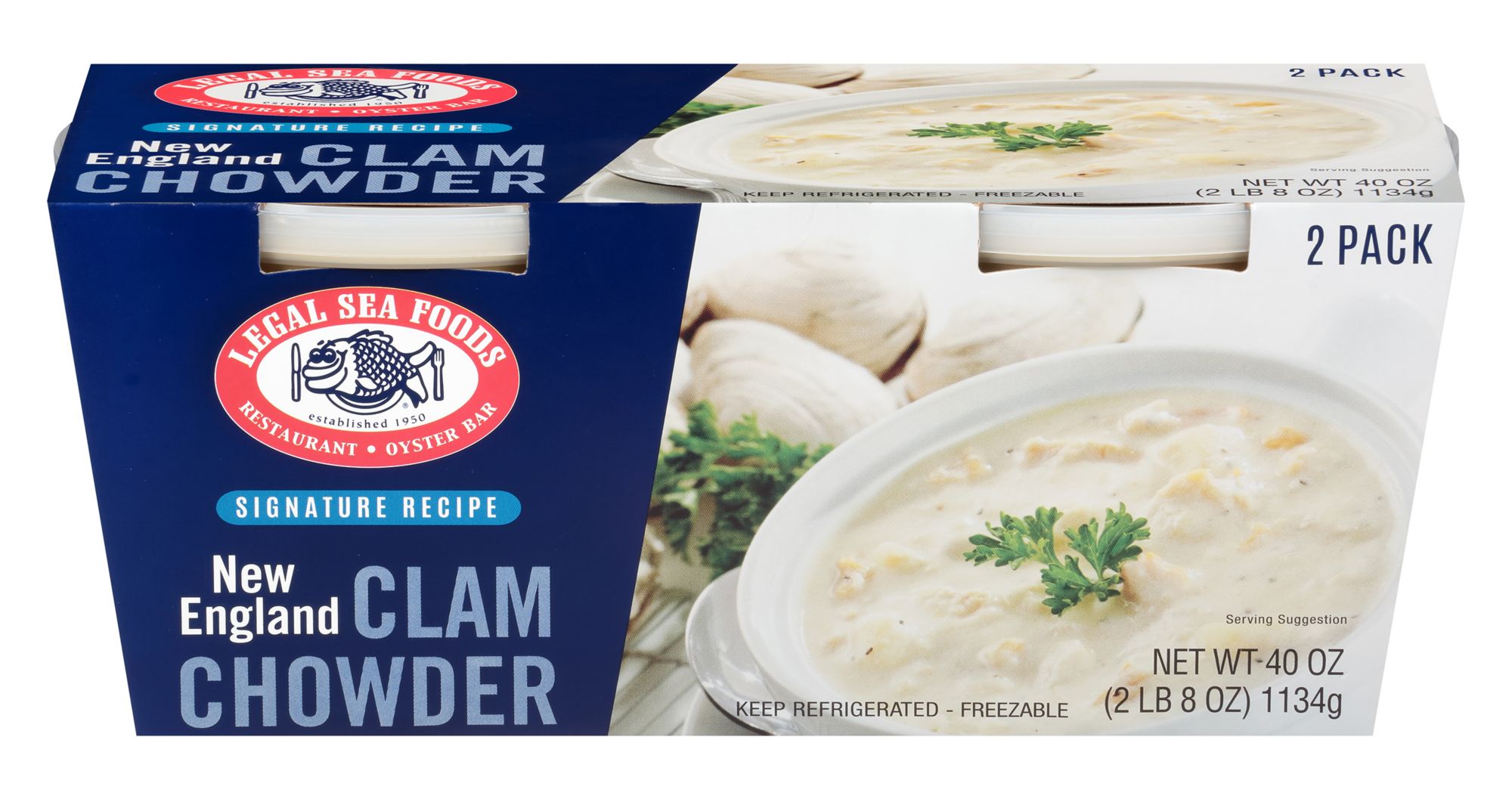 Legal Sea Foods New England Clam Chowder, 2 pk./20 oz.