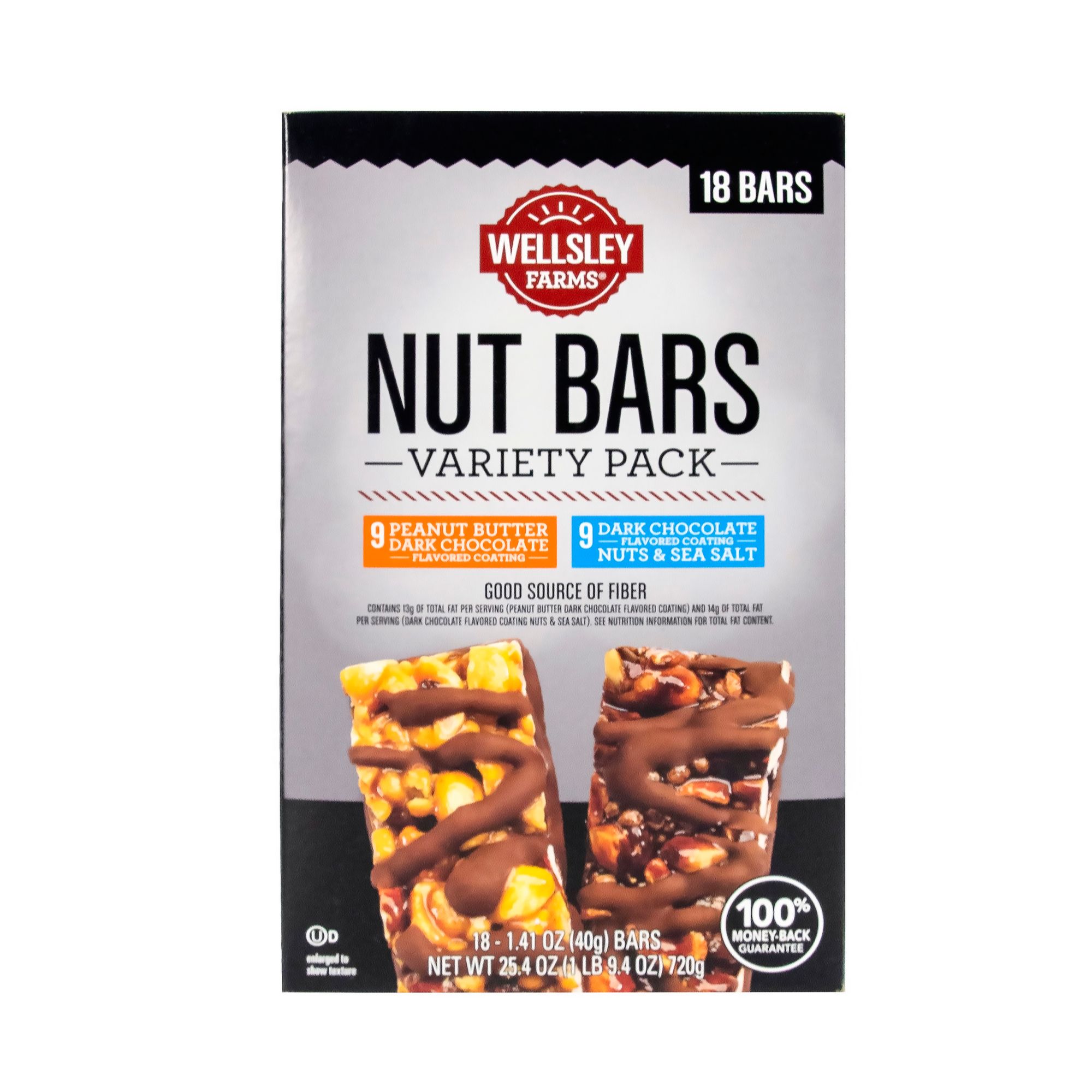 Wellsley Farms Nut Bar Variety Pack, 18 pk.