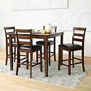 Abbyson Living Darcie 5-Pc. Counter Height Dining Set - Brown