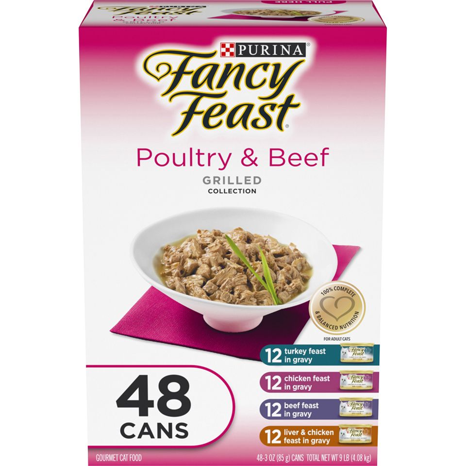 Purina Fancy Feast Poultry & Beef Variety Pack, 48 ct.