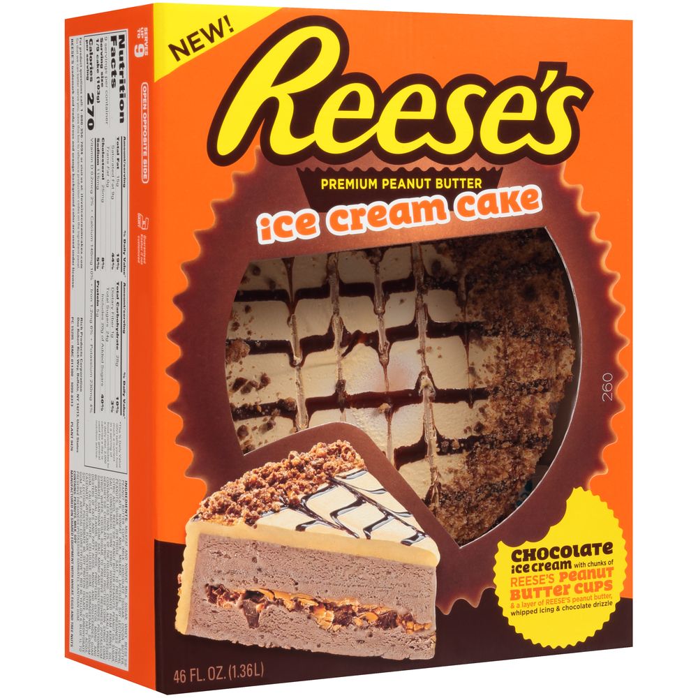 Reese's Premium Peanut Butter Ice Cream Cake With Reese's Peanut Butter Cups, 46 oz.