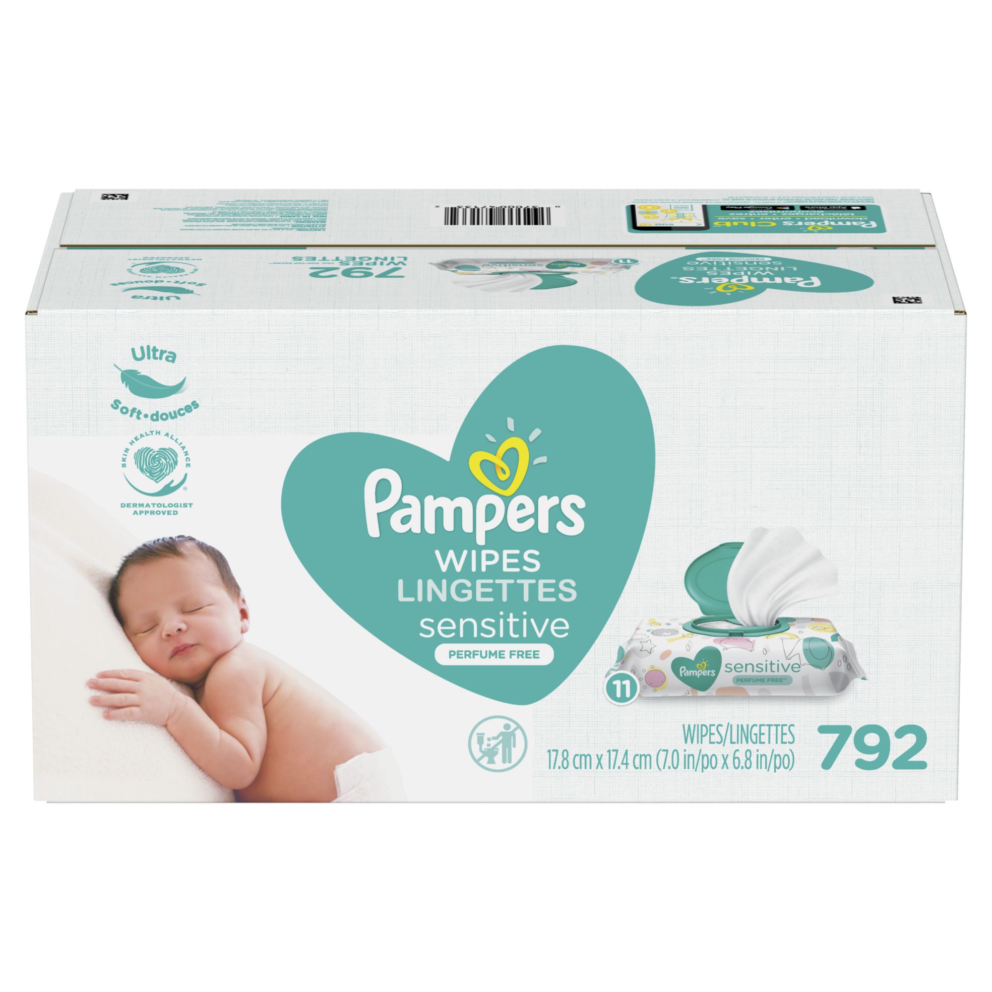 Wholesale Pampers Sensitive Baby Wipes - Pack of 18 - Weiner's LTD