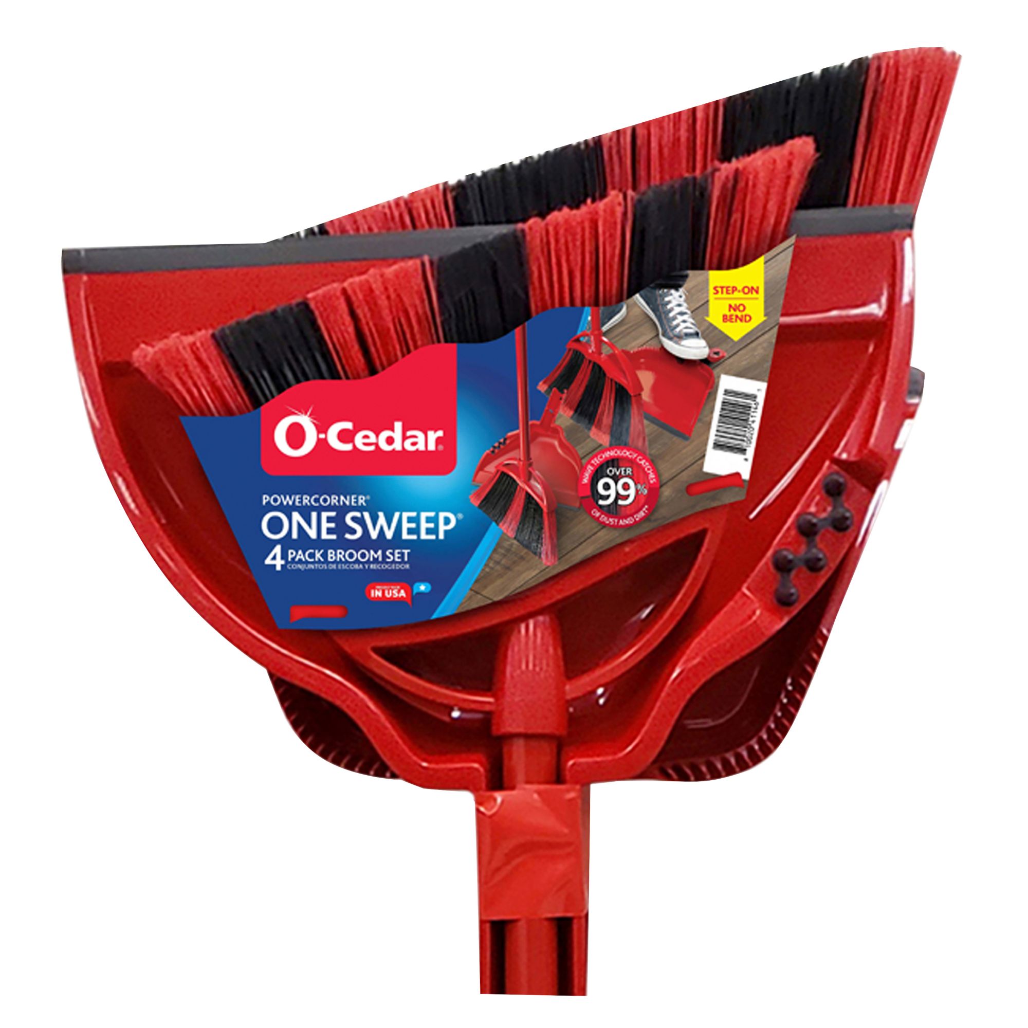 O-Cedar Broom and Dust Pan Set, 4 pk.