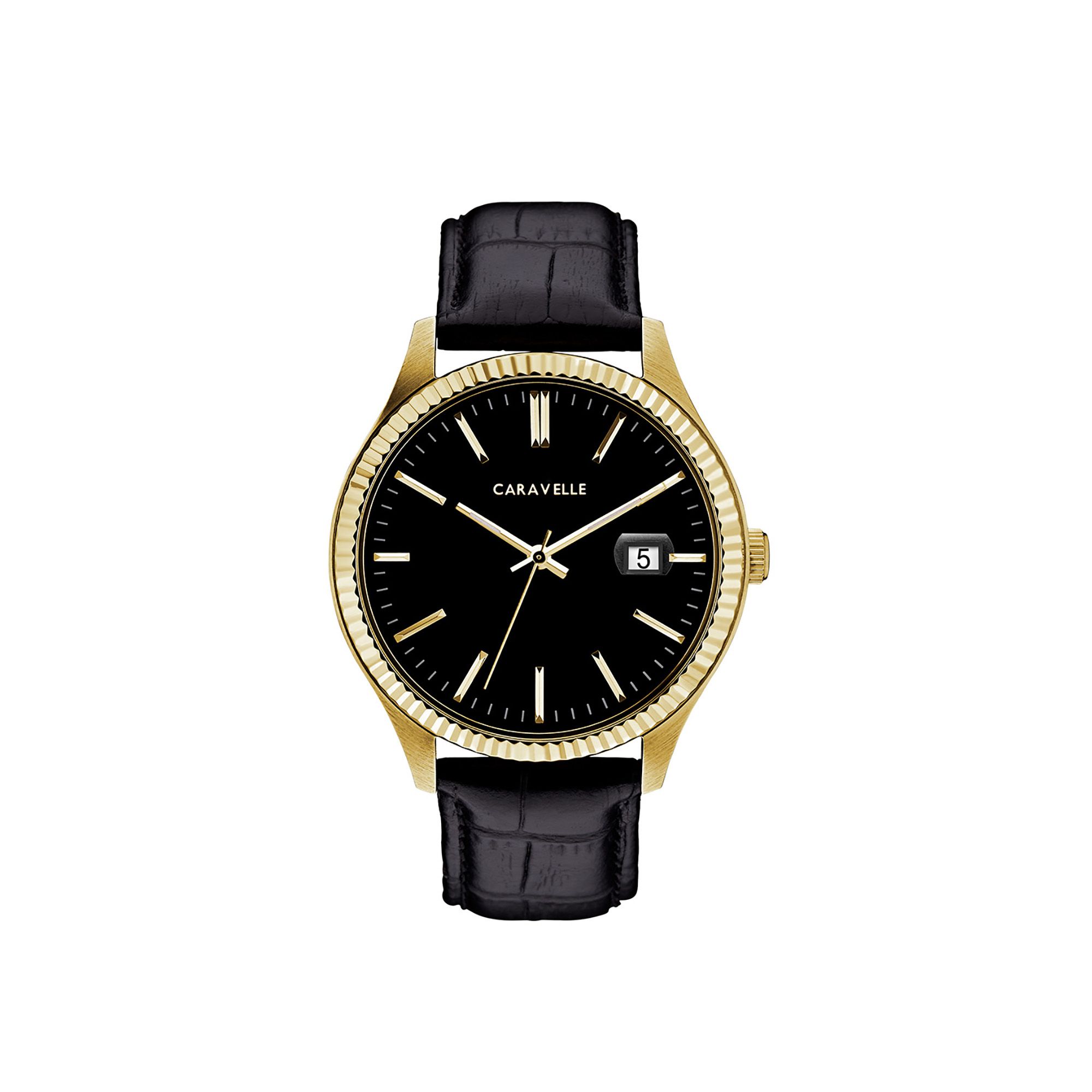 Caravelle Designed By Bulova Men's Gold-Tone Dress Watch