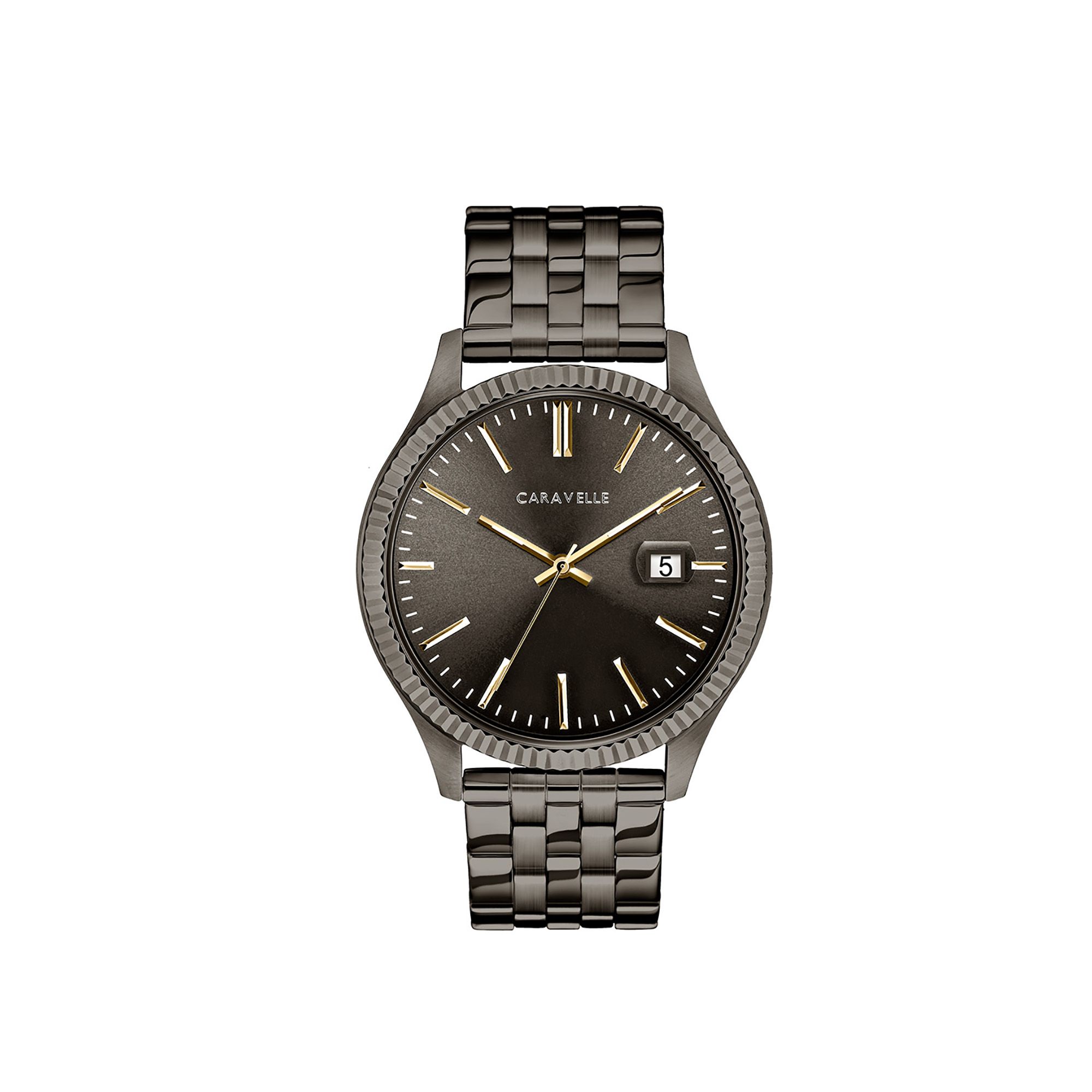 Caravelle Designed By Bulova Men's Gunmetal Dress Watch