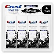 Crest 3D White Whitening Therapy Charcoal Deep Clean Fluoride Toothpaste, 4 pk.
