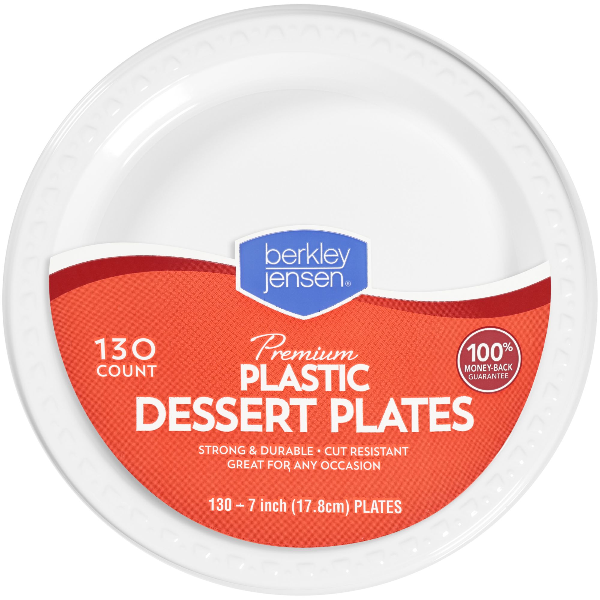 Berkley Jensen 7&quot; White Plastic Dessert Plates, 130 ct