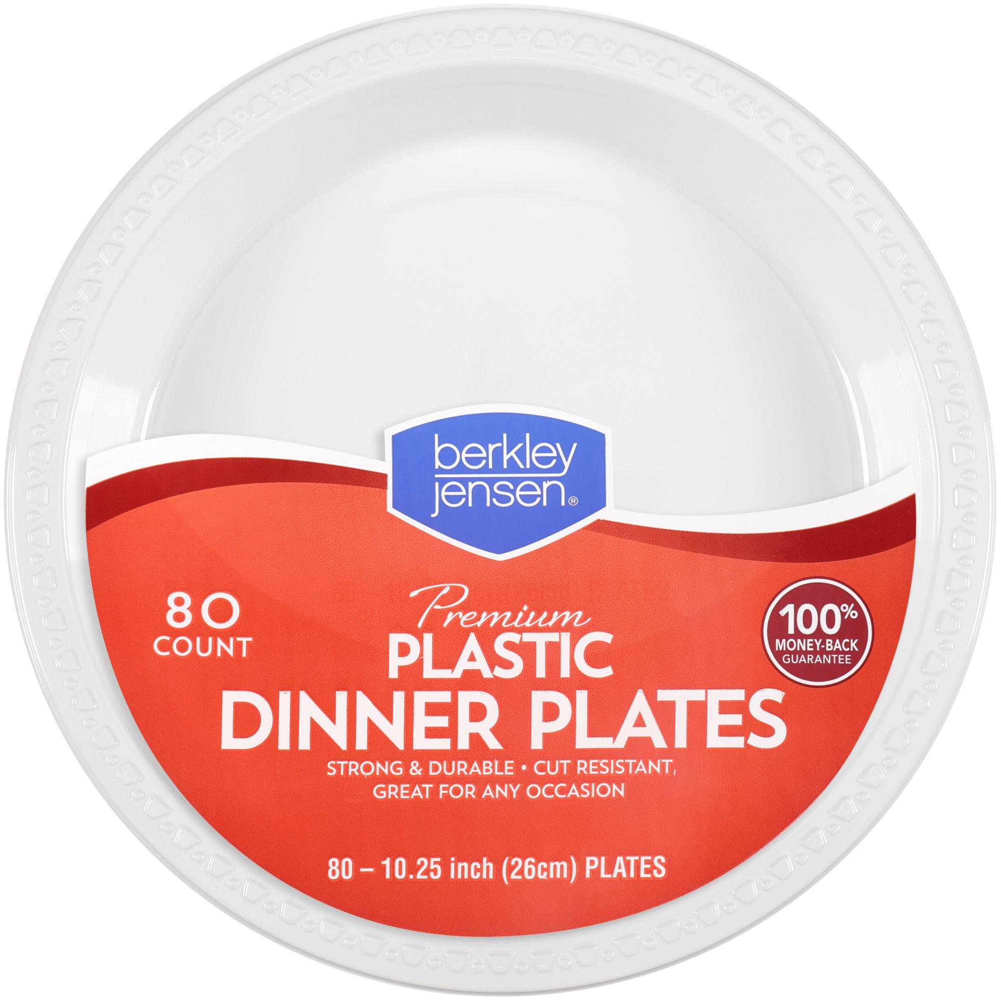 Berkley Jensen 10&quot; White Plastic Dinner Plates, 80 ct.