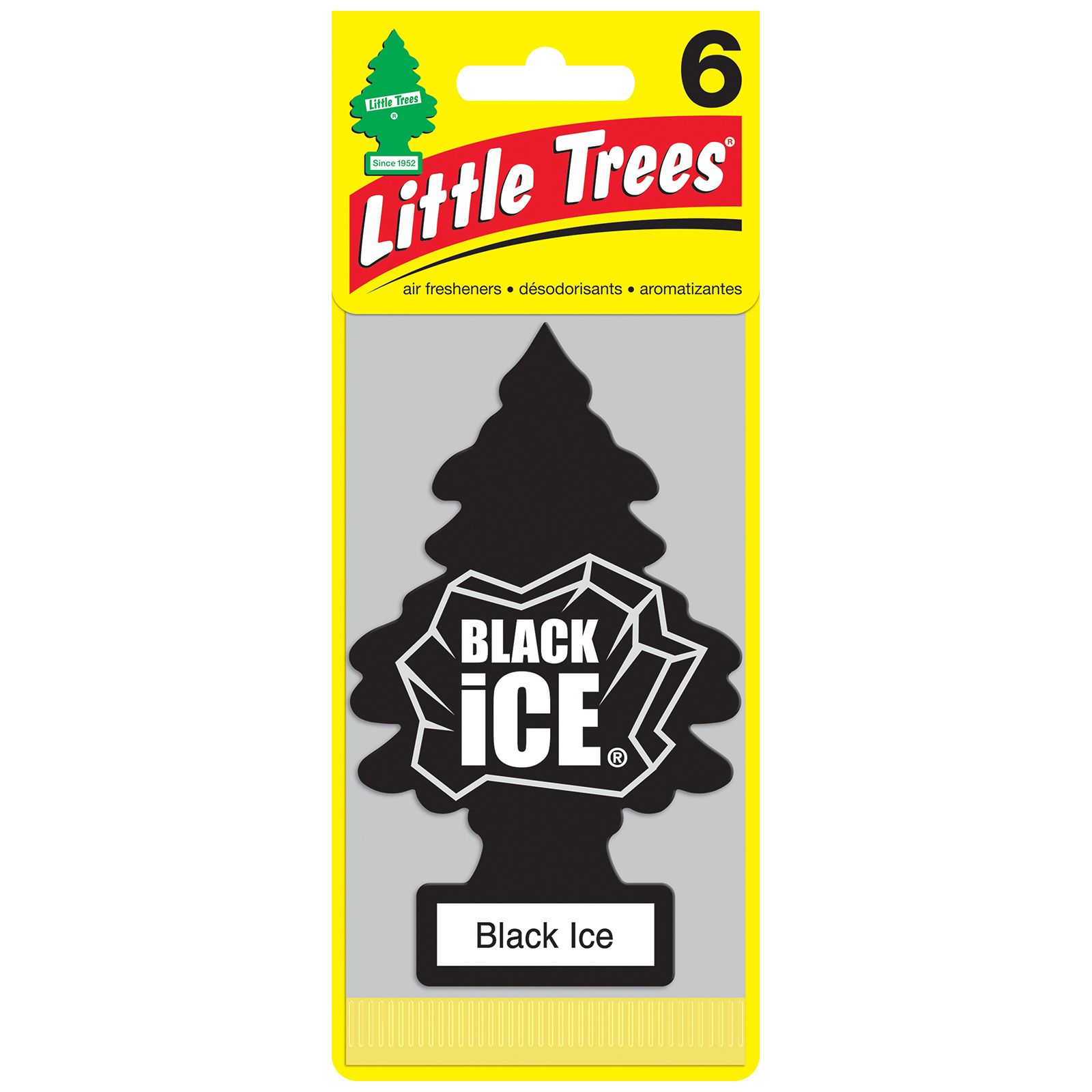 Little Tree Black Ice Air Fresheners, 6 pk.