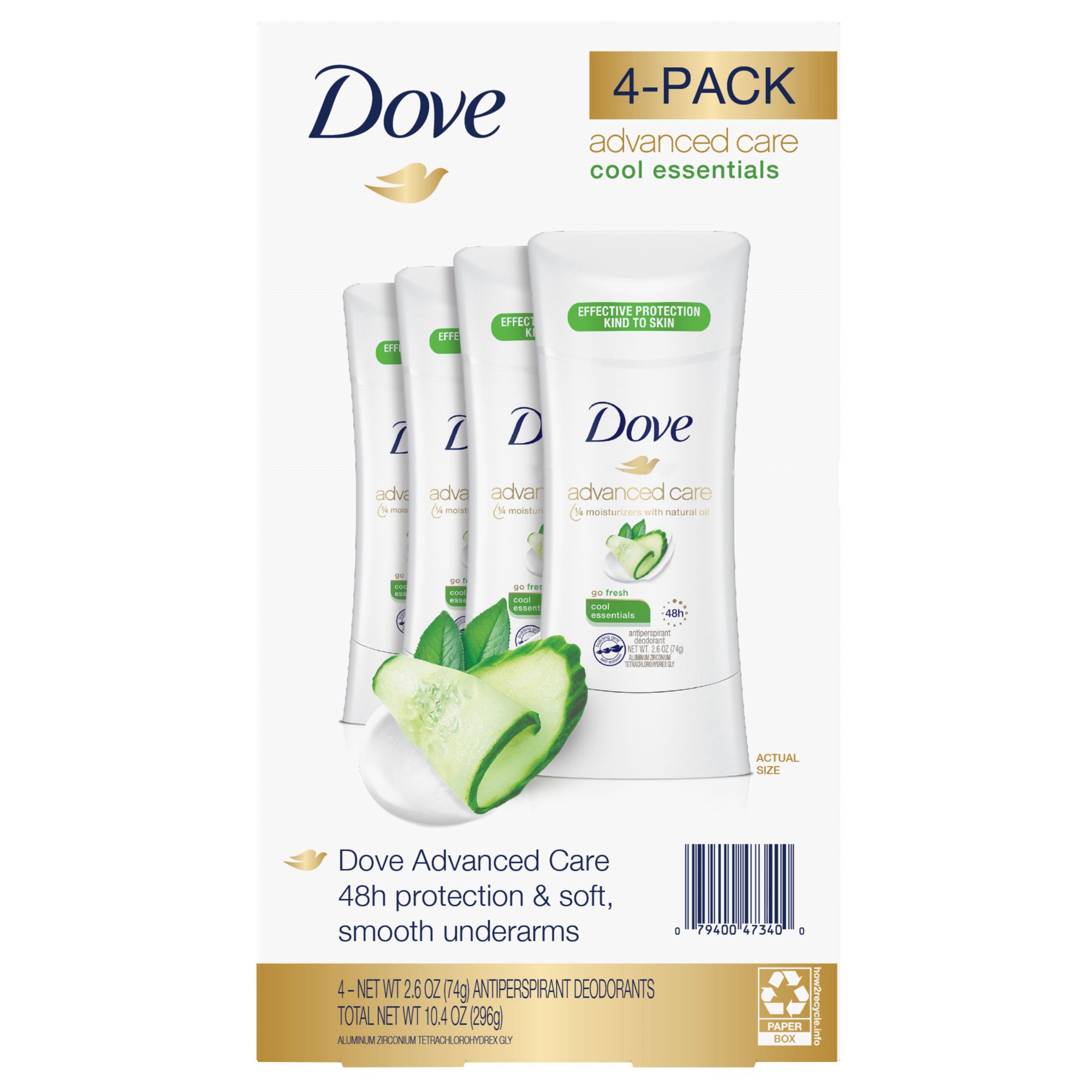 Dove Advanced Care Cool Essentials Antiperspirant, 45 g