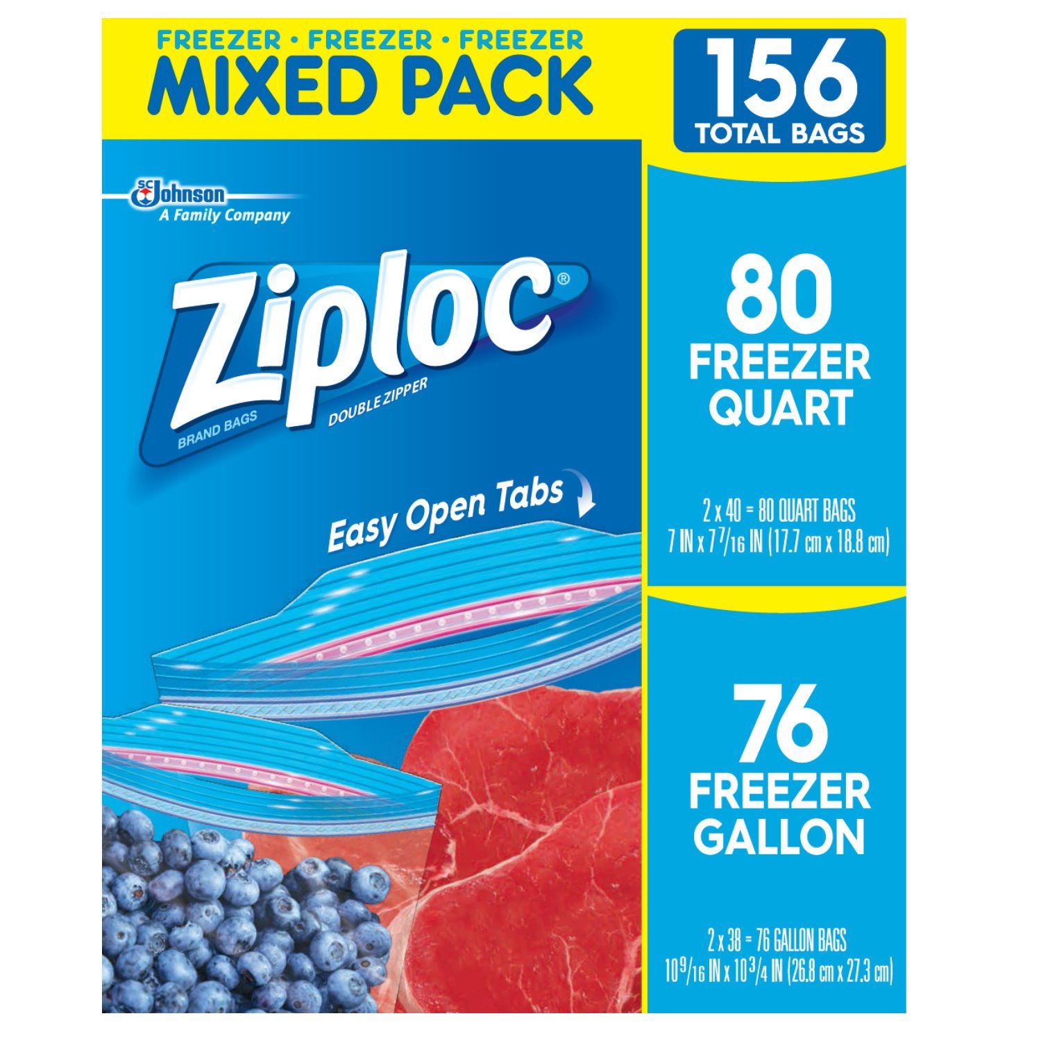 Ziploc Half gallon Freezer Bags (144 ct.),, 144Count (),  price  tracker / tracking,  price history charts,  price watches,   price drop alerts