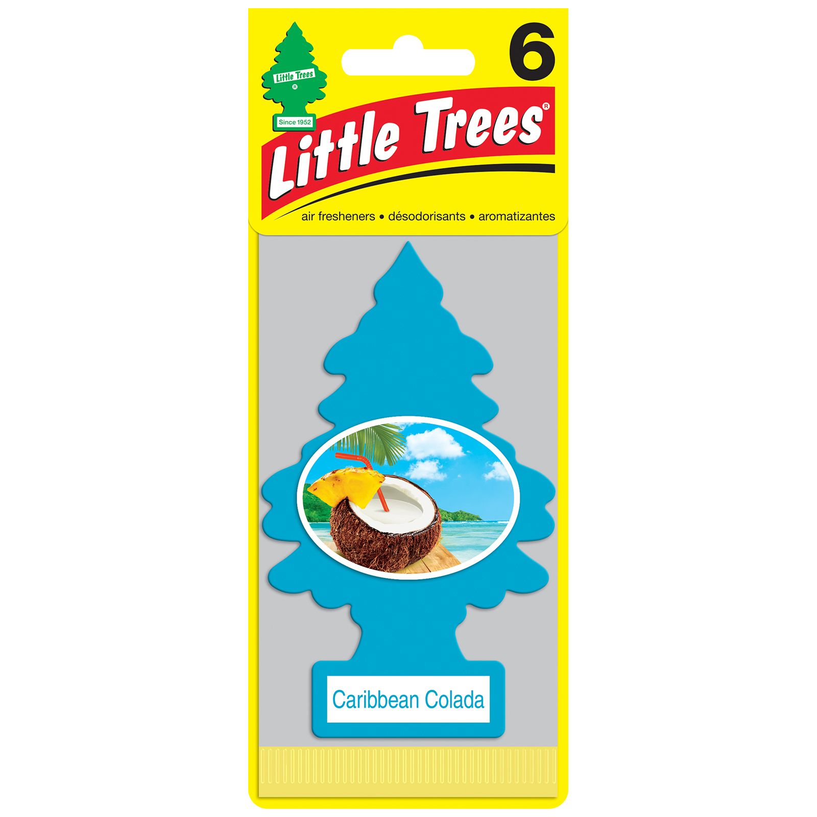 Little Tree Caribbean Colada Air Fresheners, 6 pk.