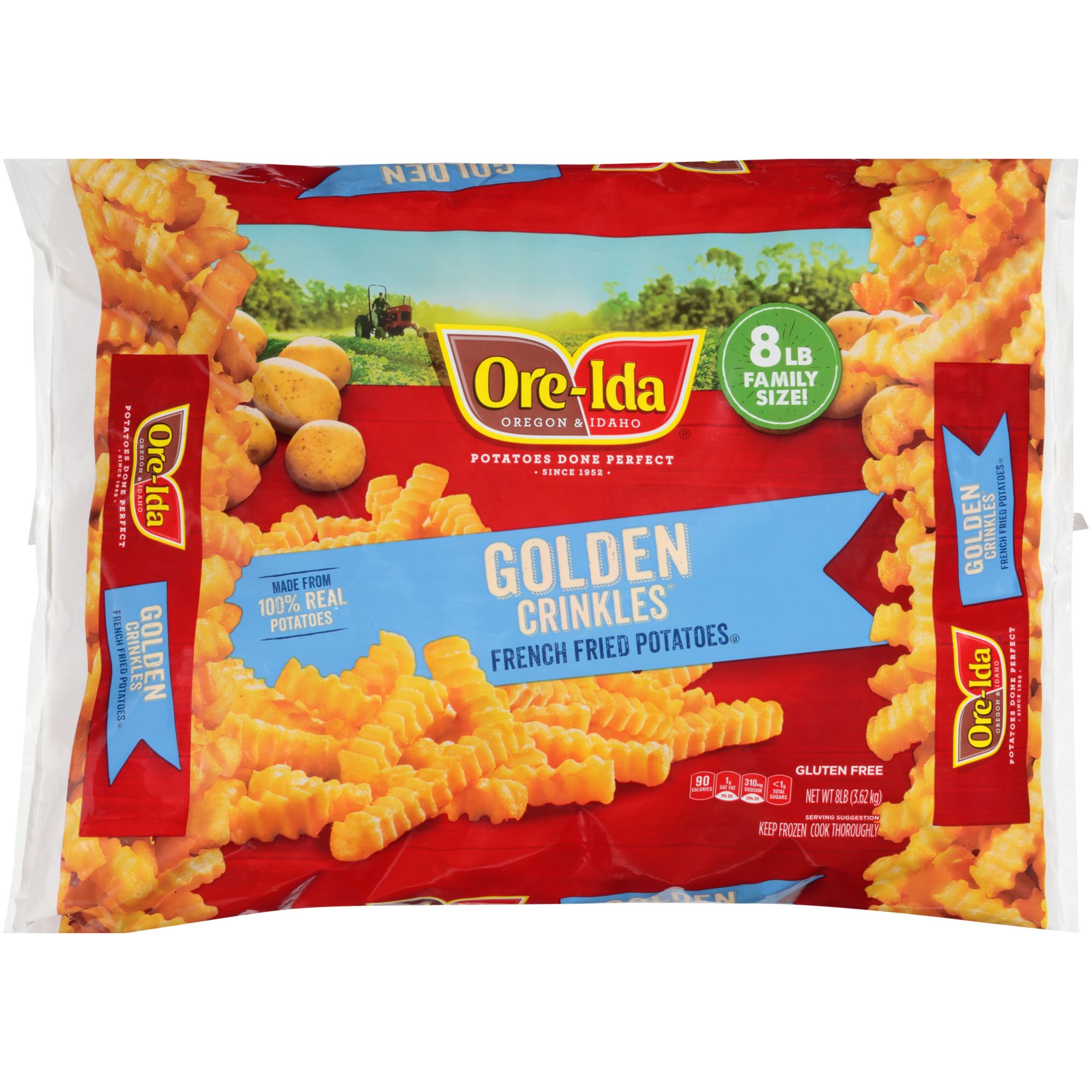 Ore-Ida Crinkle Cut Frozen Potato Fries, 8 lbs.