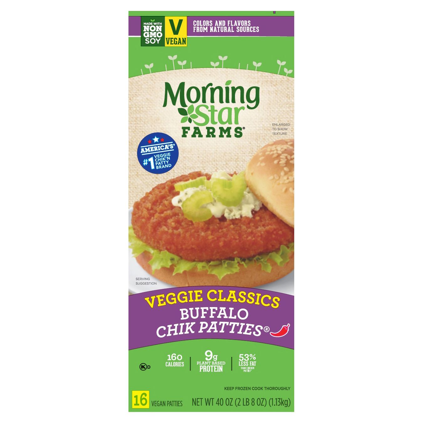 Morning Star Farms Veggie Classics Buffalo Chik Patties 16 Ct