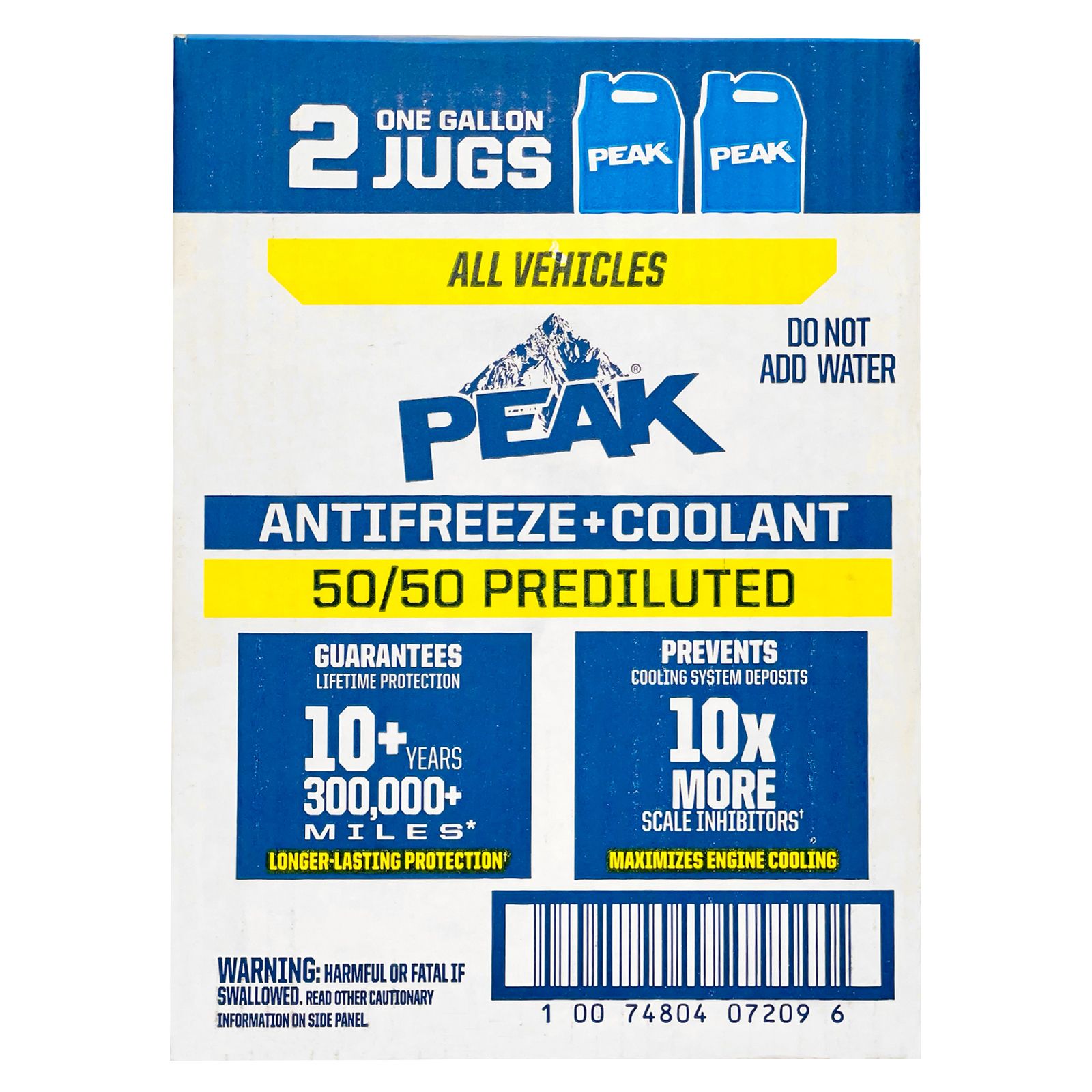 Peak Antifreeze + Coolant 50/50, 2 pk./1 gal.