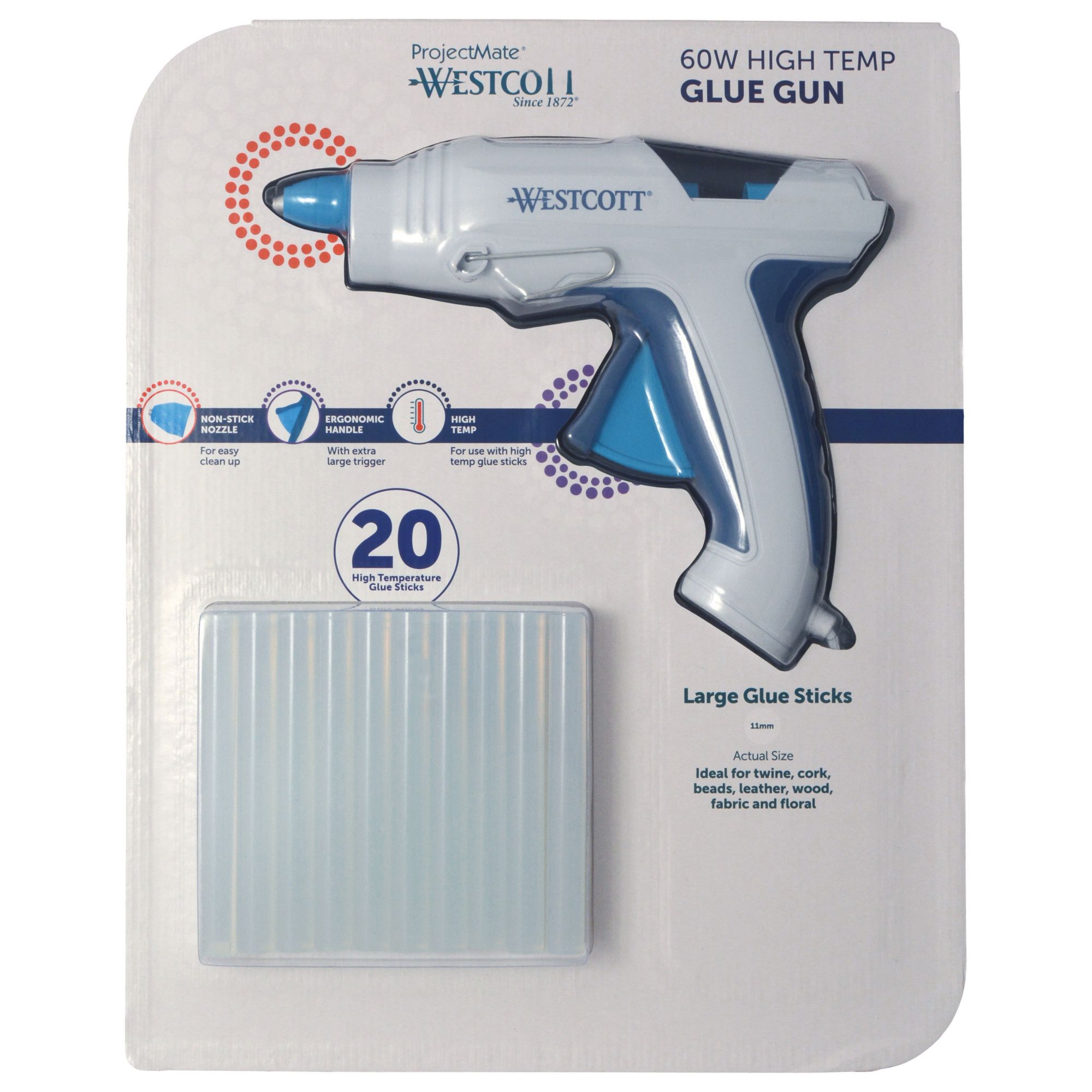 Westcott Premium Safety Mini Hot Glue Gun Set