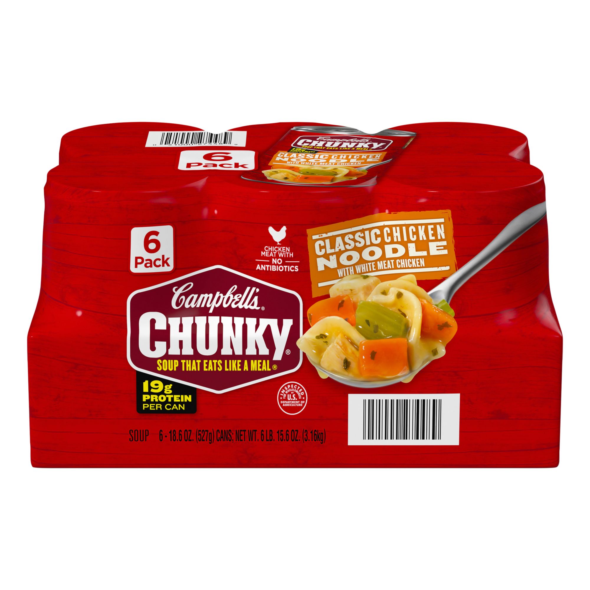 Campbell's Chunky Soup, Classic Chicken Noodle with White Meat Chicken - 18.6 oz