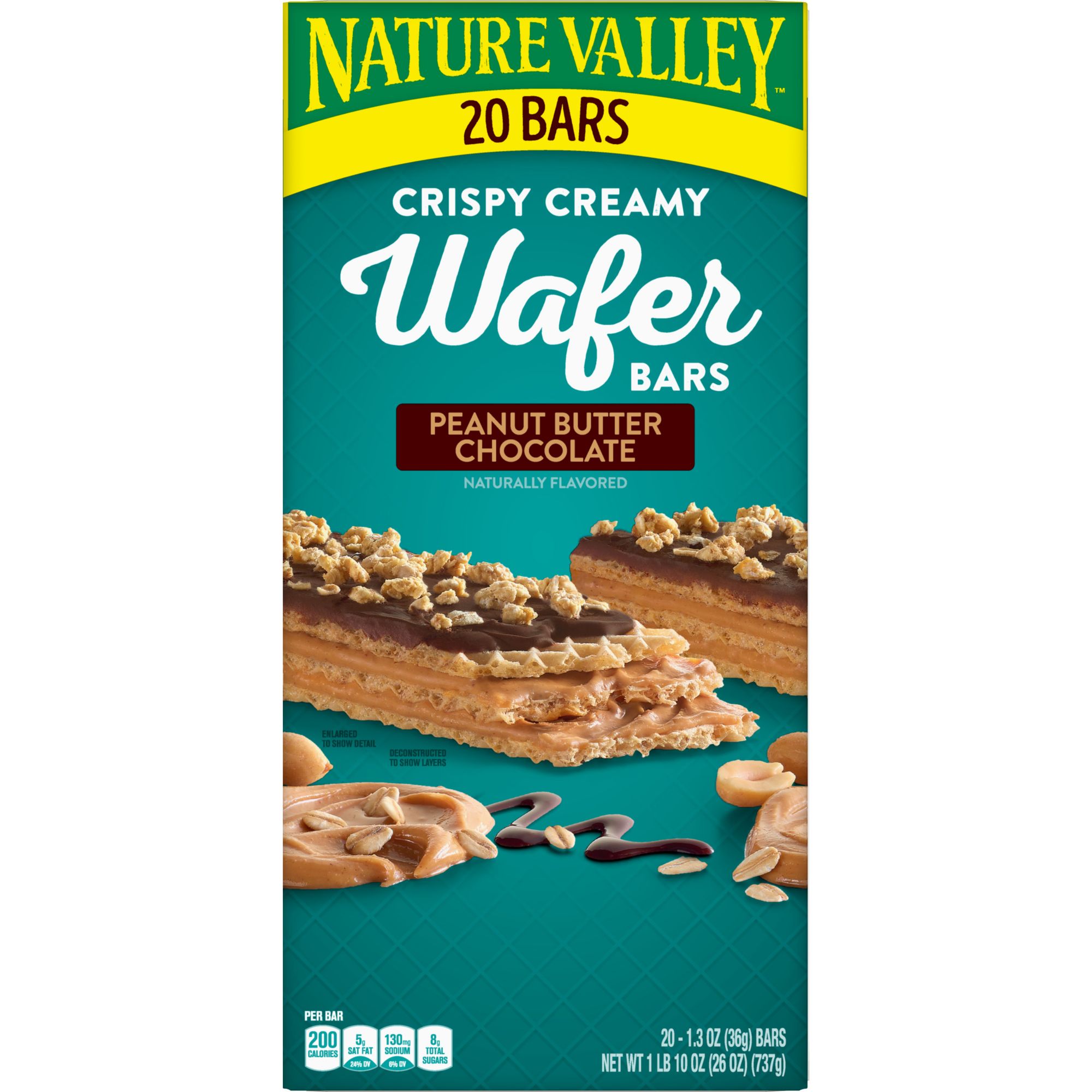 Nature Valley Peanut Butter Crispy Creamy Wafer Bars, 20 ct.