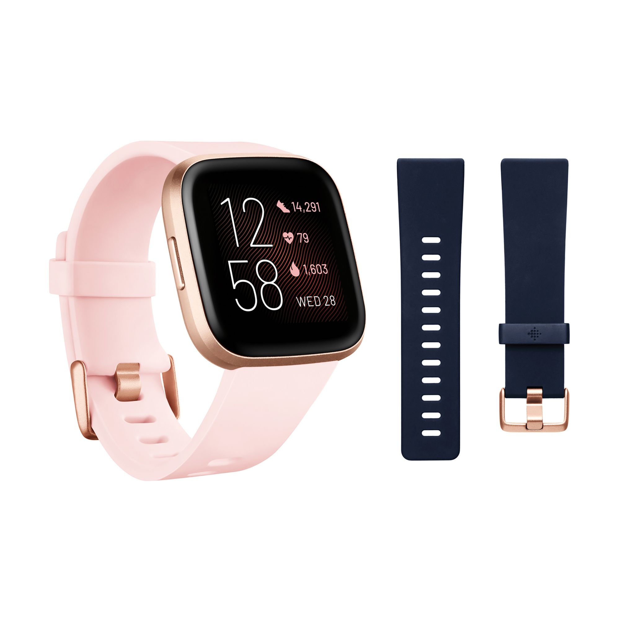 Fitbit Versa 2 Smartwatch Bundle - Petal | BJ's Wholesale Club
