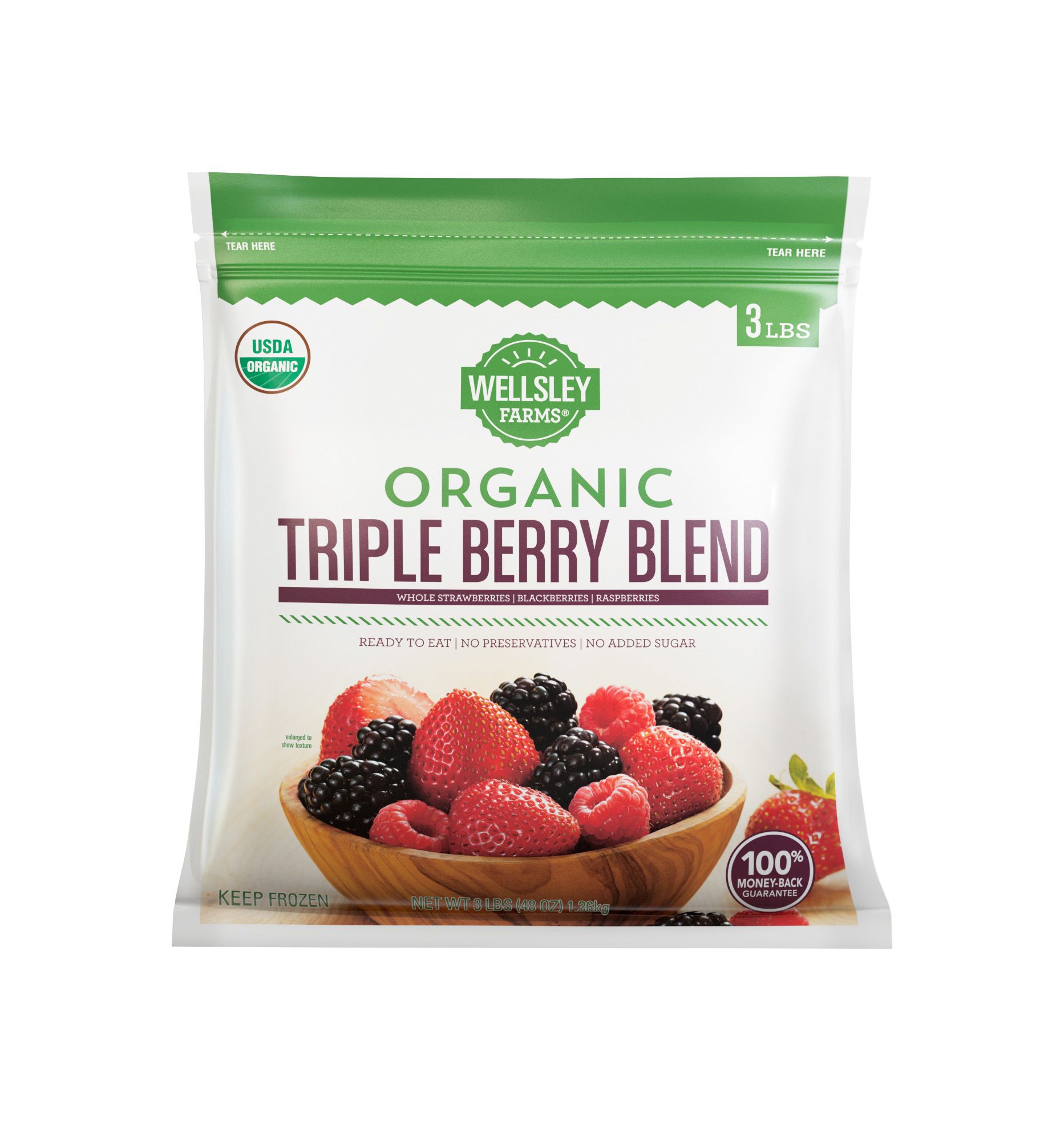 Wellsley Farms Organic Triple Berry Mix, 3 lbs.