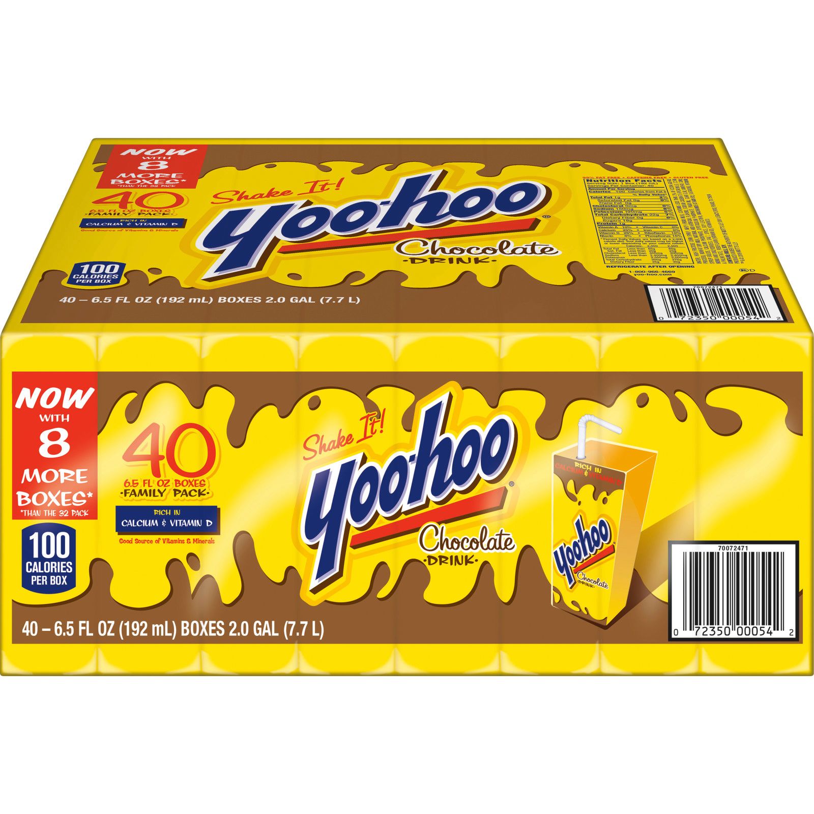 Yoo-Hoo Chocolate Drink, 40 pk./6.5 fl. oz.