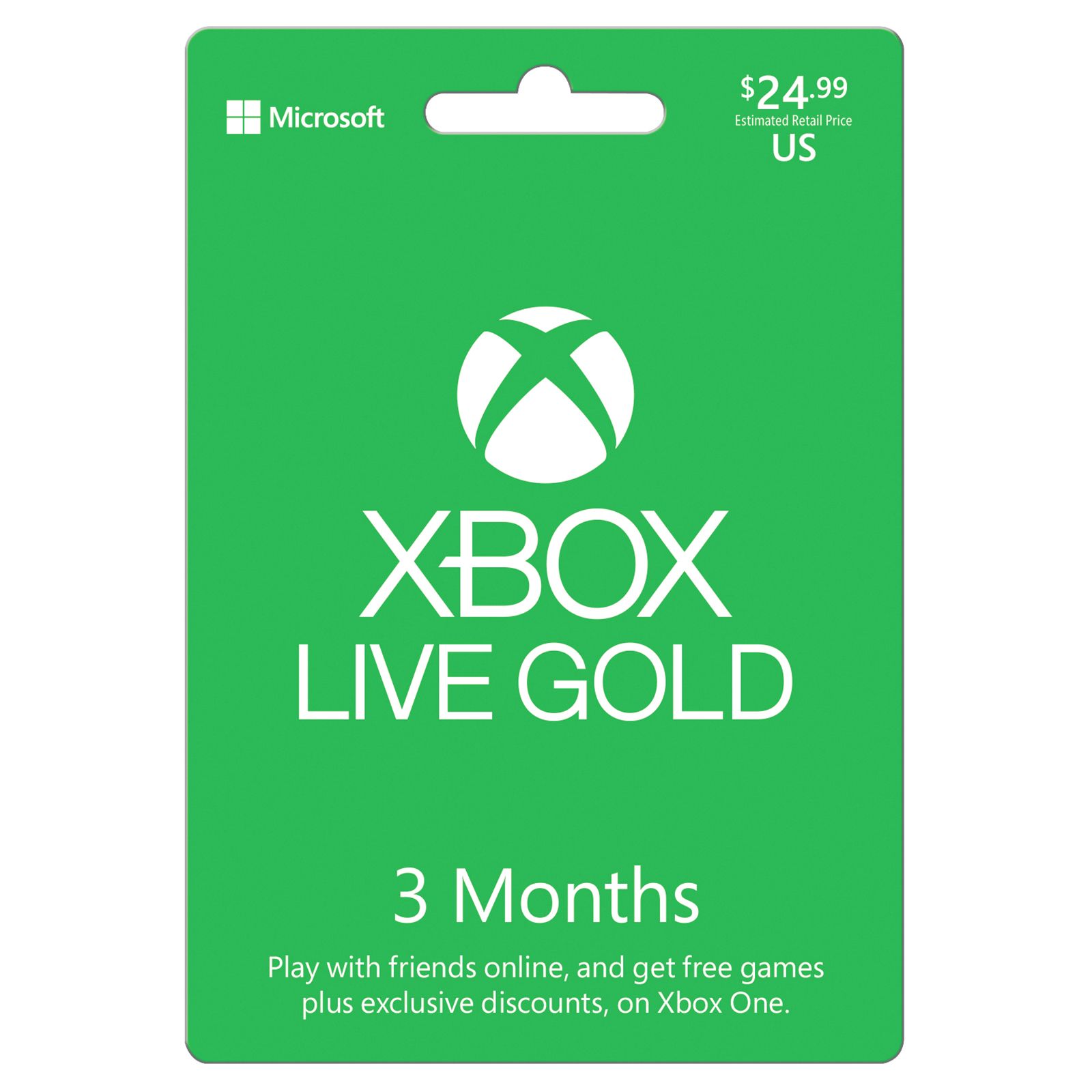 Xbox live card 3 on sale months