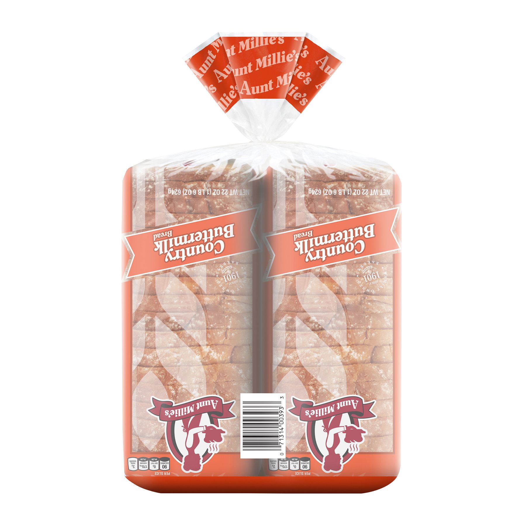 Aunt Millie's Country Buttermilk Bread Twin Pack, 44 oz.