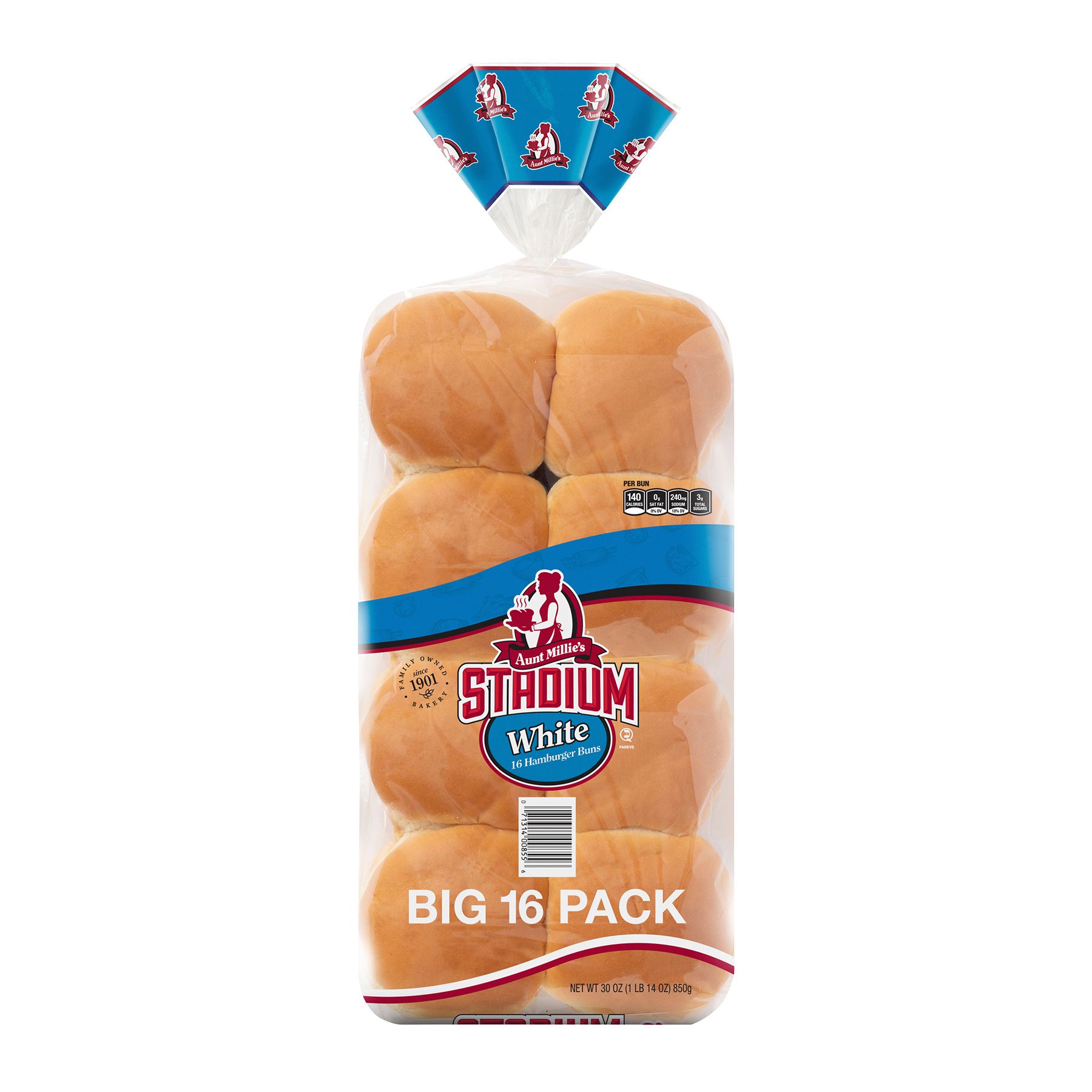 Aunt Millie's Stadium White Hamburger Buns, 16 ct.