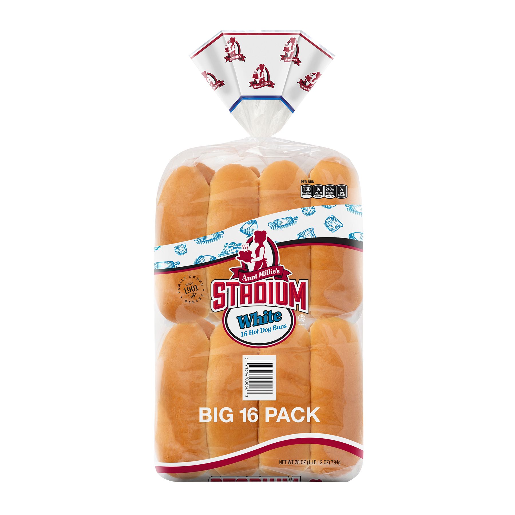 Aunt Millie's Stadium White Hot Dog Buns, 16 ct.