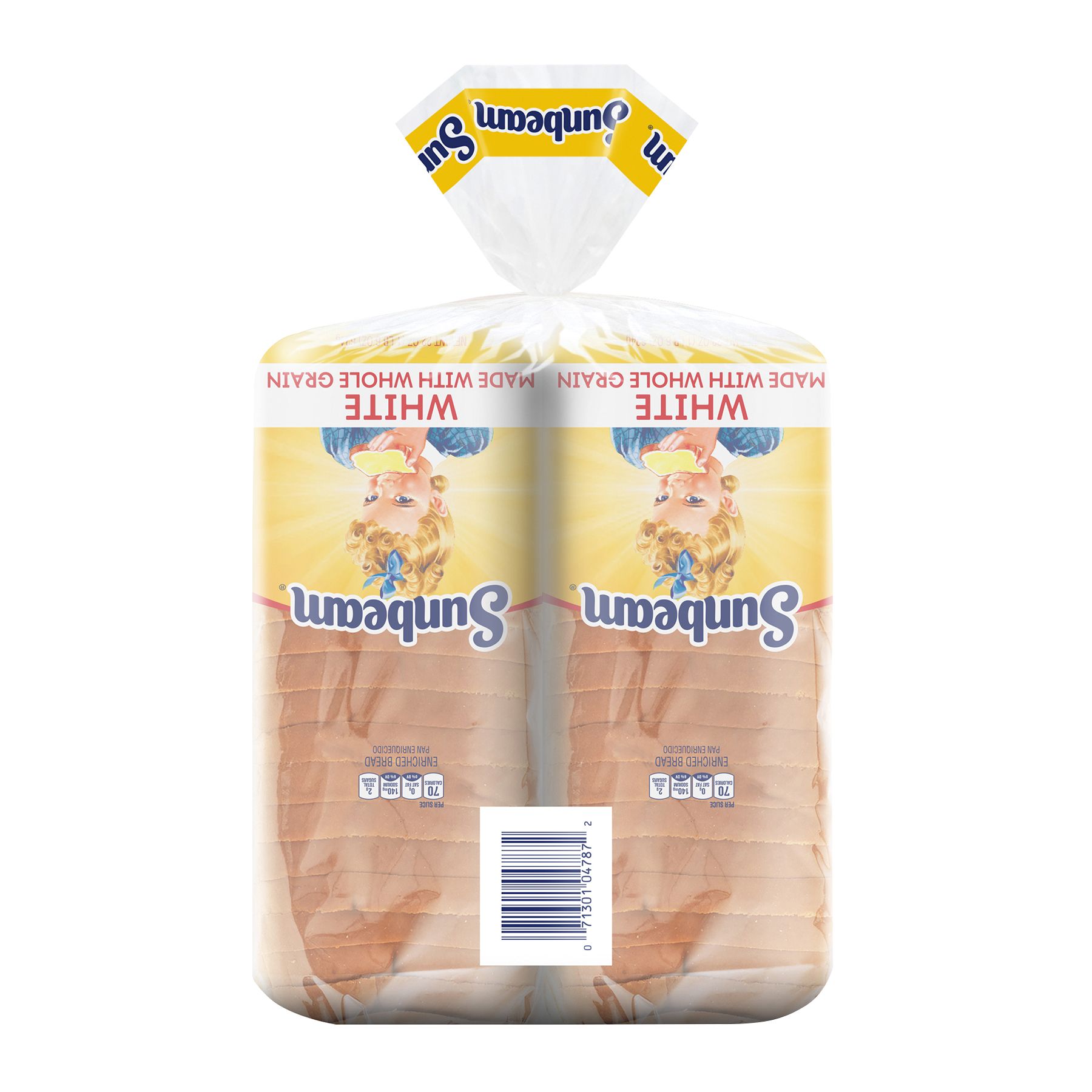 Sunbeam White Bread with Whole Grain Twin Pack, 44 oz.