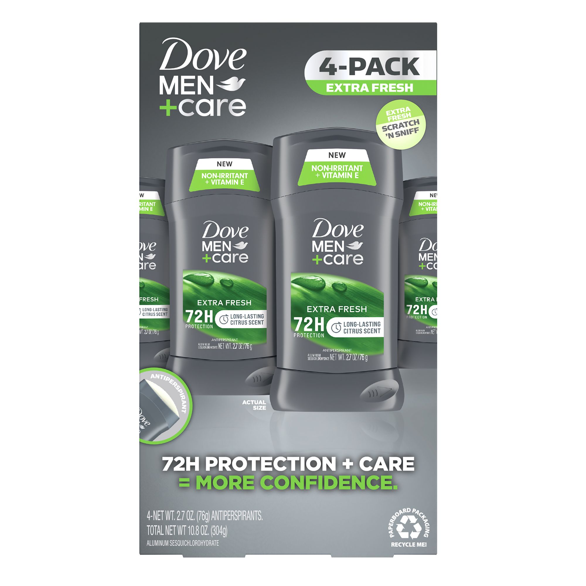 Dove Men+Care Deodorant Extra Fresh, 4 pk. | BJ's Wholesale Club