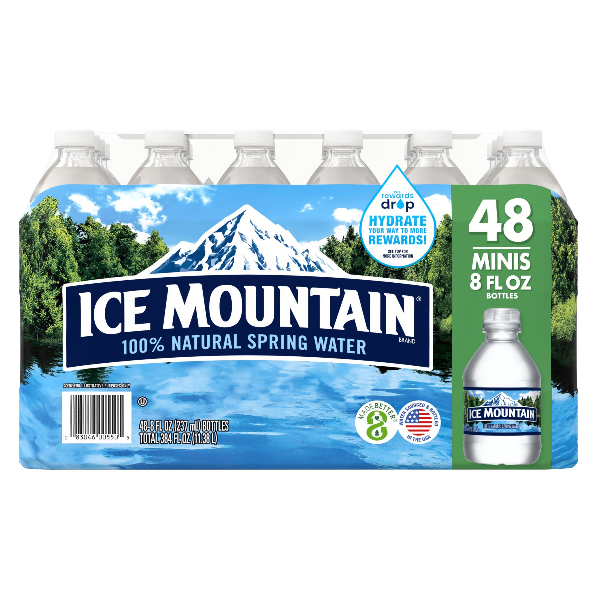 Ice Mountain Natural Spring Water, 48 pk./8 oz.