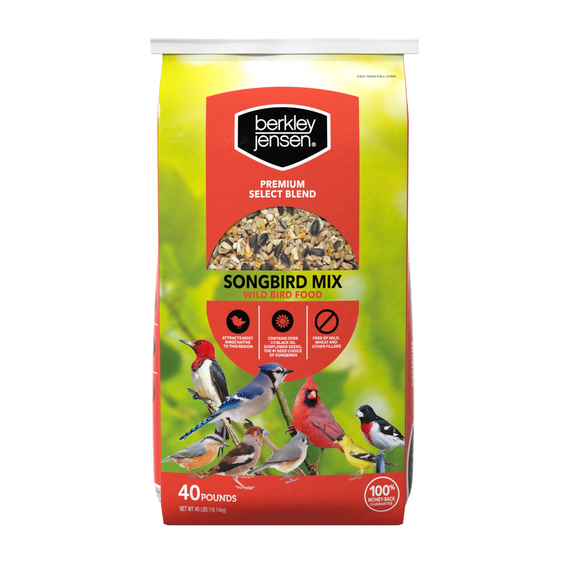 Berkley Jensen Premium Select Blend Songbird Mix Wild Bird Food 40 Lb From Berkley Jensen Accuweather Shop