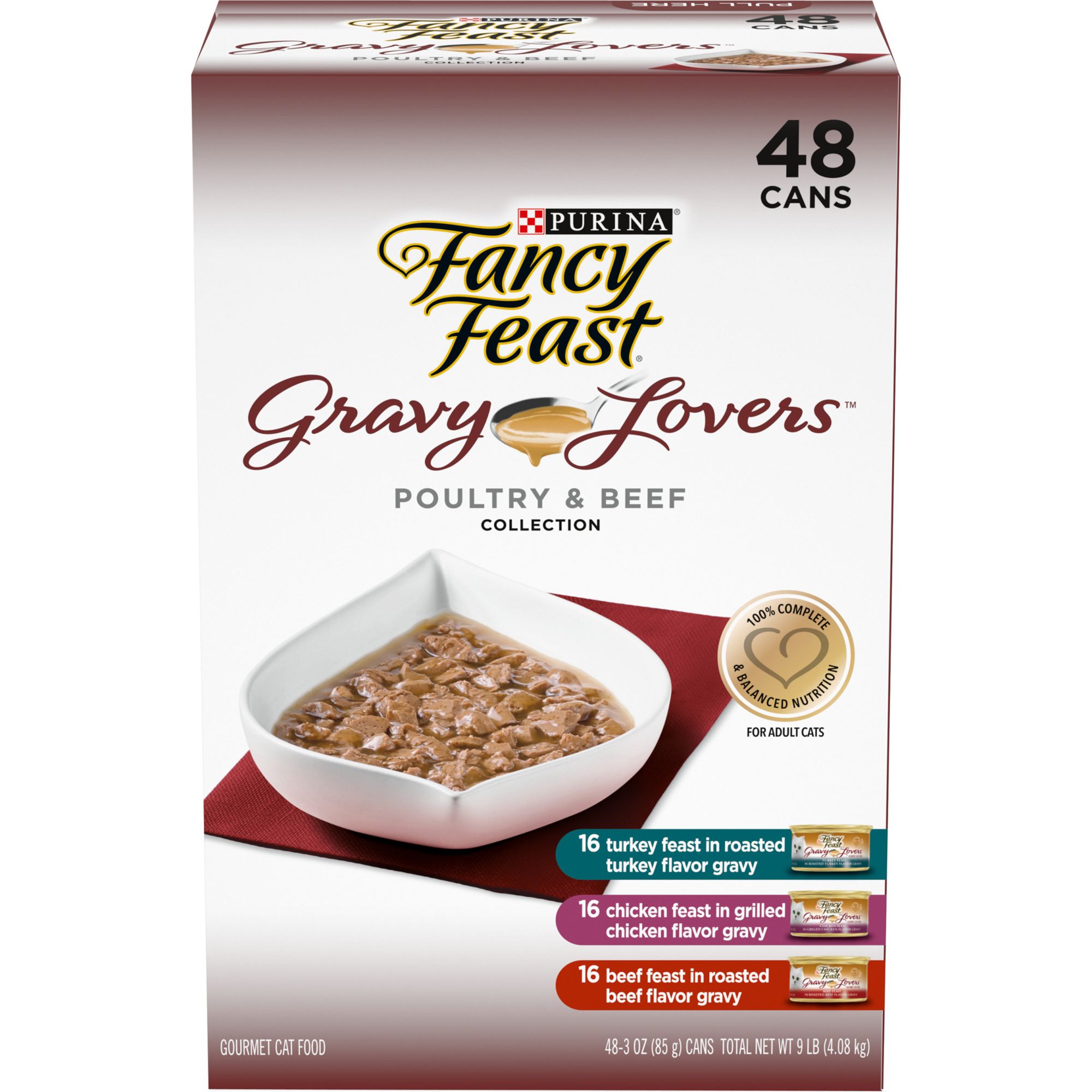 Purina Fancy Feast Gravy Lovers Poultry & Beef Variety Pack, 48 ct.