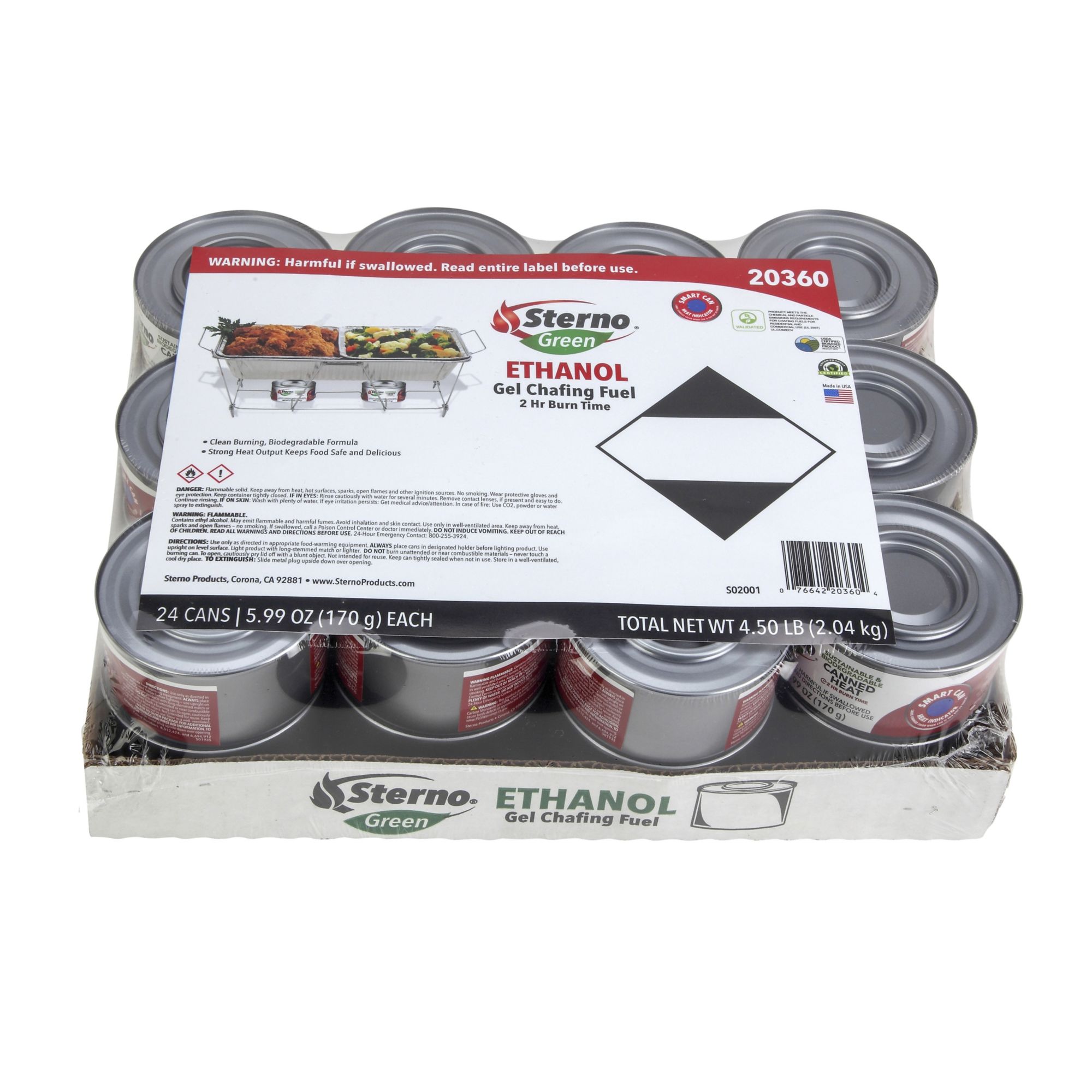 Sterno 2-Hour Ethanol Gel Canned Chafing Fuel, 24 pk.