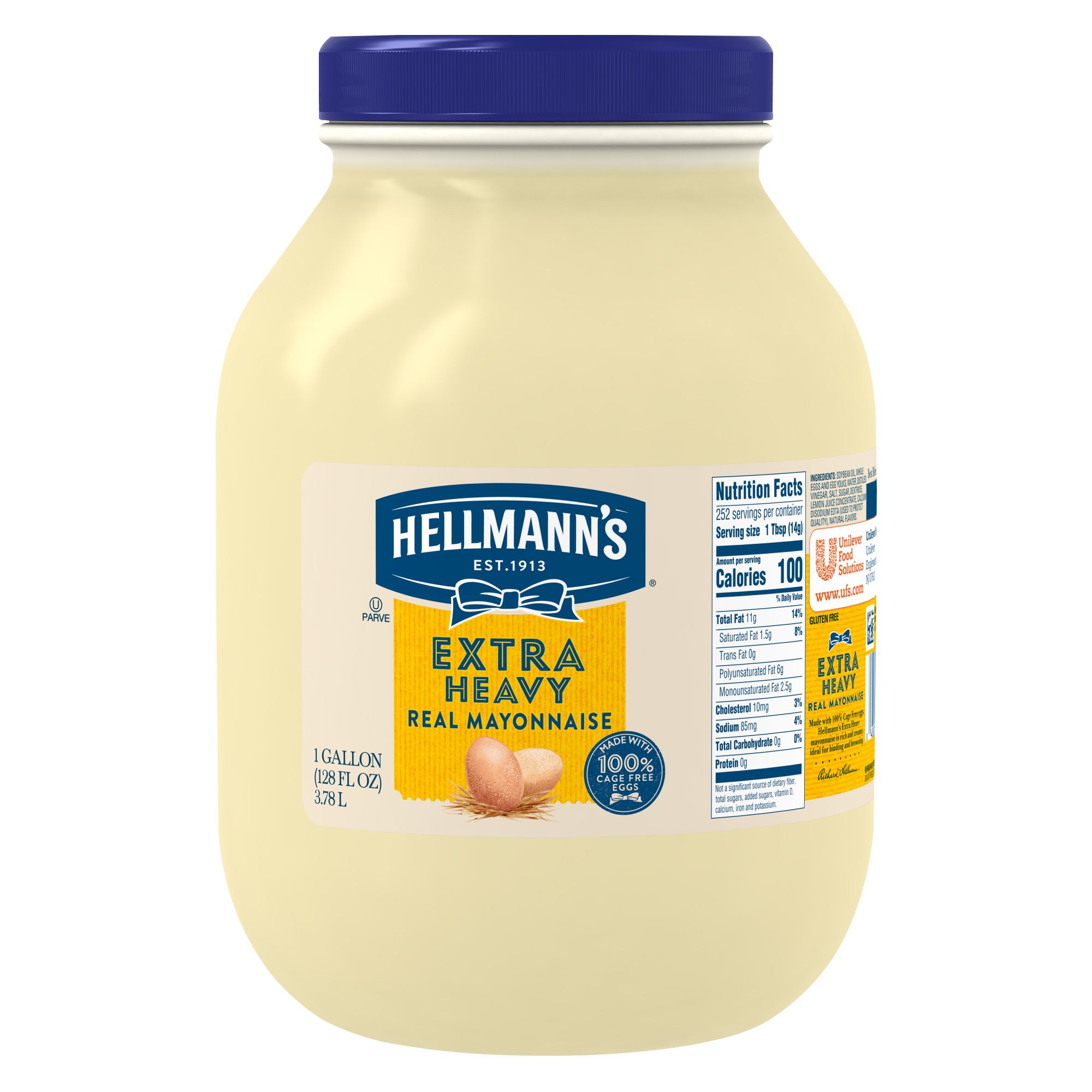 Hellmann's Real Mayonnaise Extra Heavy, 128 oz.