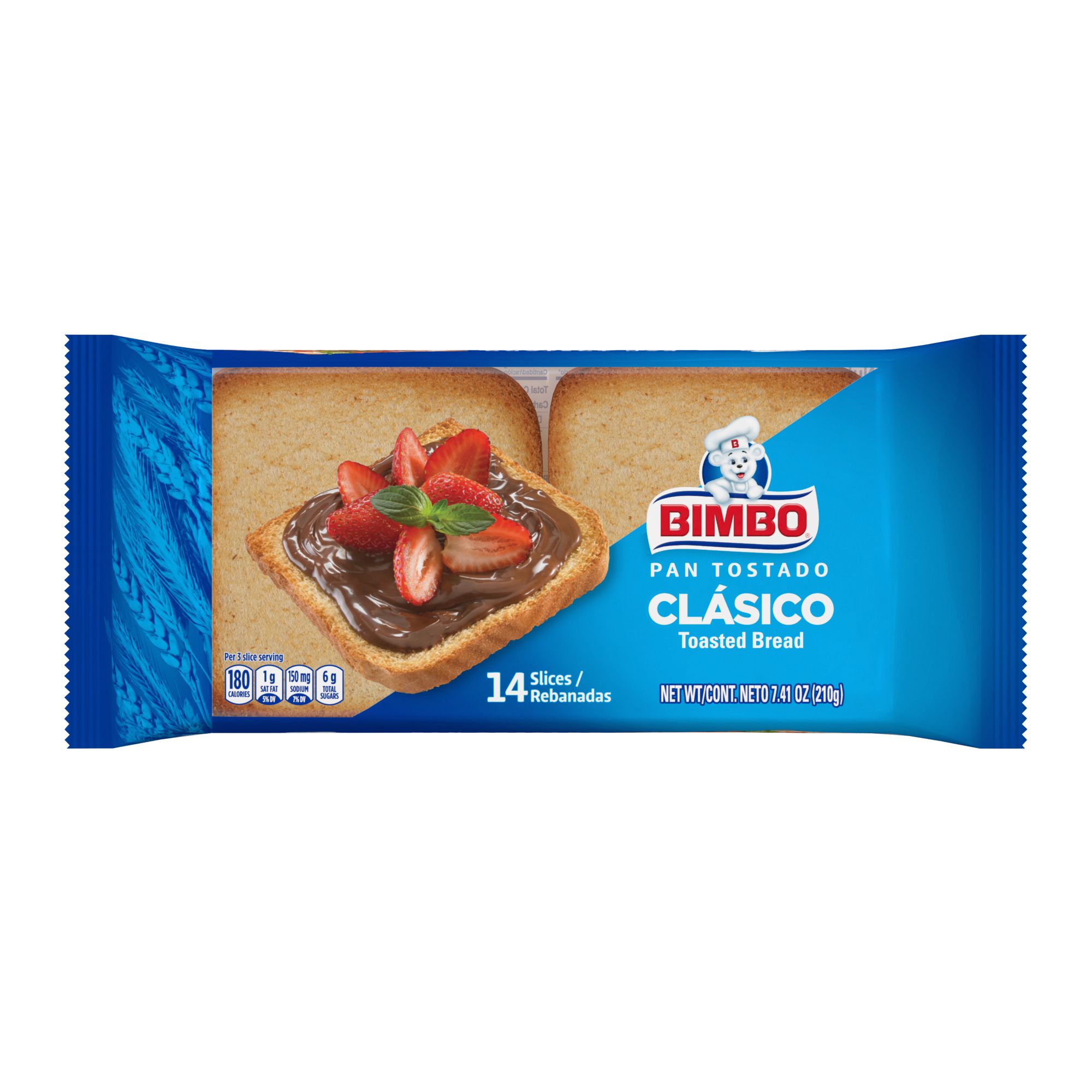 Bimbo Double Fiber Toasted Bread, 8.8 oz.