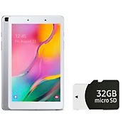 Samsung Galaxy Tab A 8.0&quot; Tablet, 32GB with Bonus 32GB microSD Card - Silver