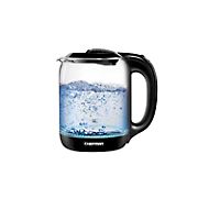 Chefman 1.7L Electric Glass Tea Kettle with One Touch Easy Operation