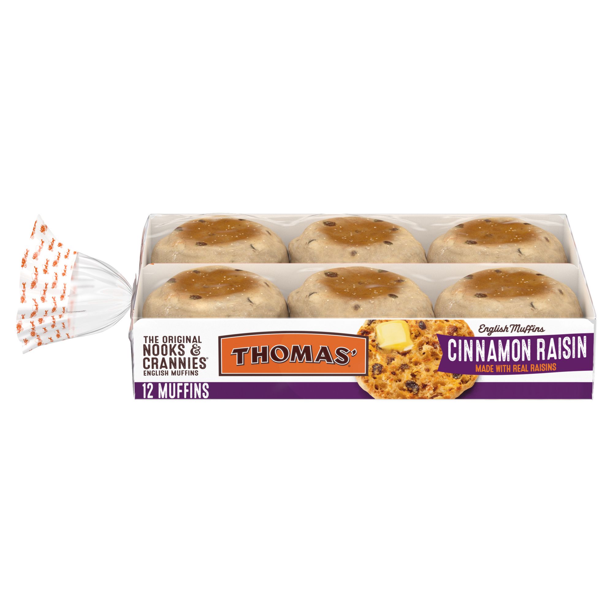 Thomas Cinnamon Raisin English Muffins, 12 pk.