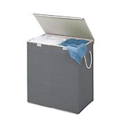Honey Can Do 2-Compartment Collapsible Sorting Hamper - Gray
