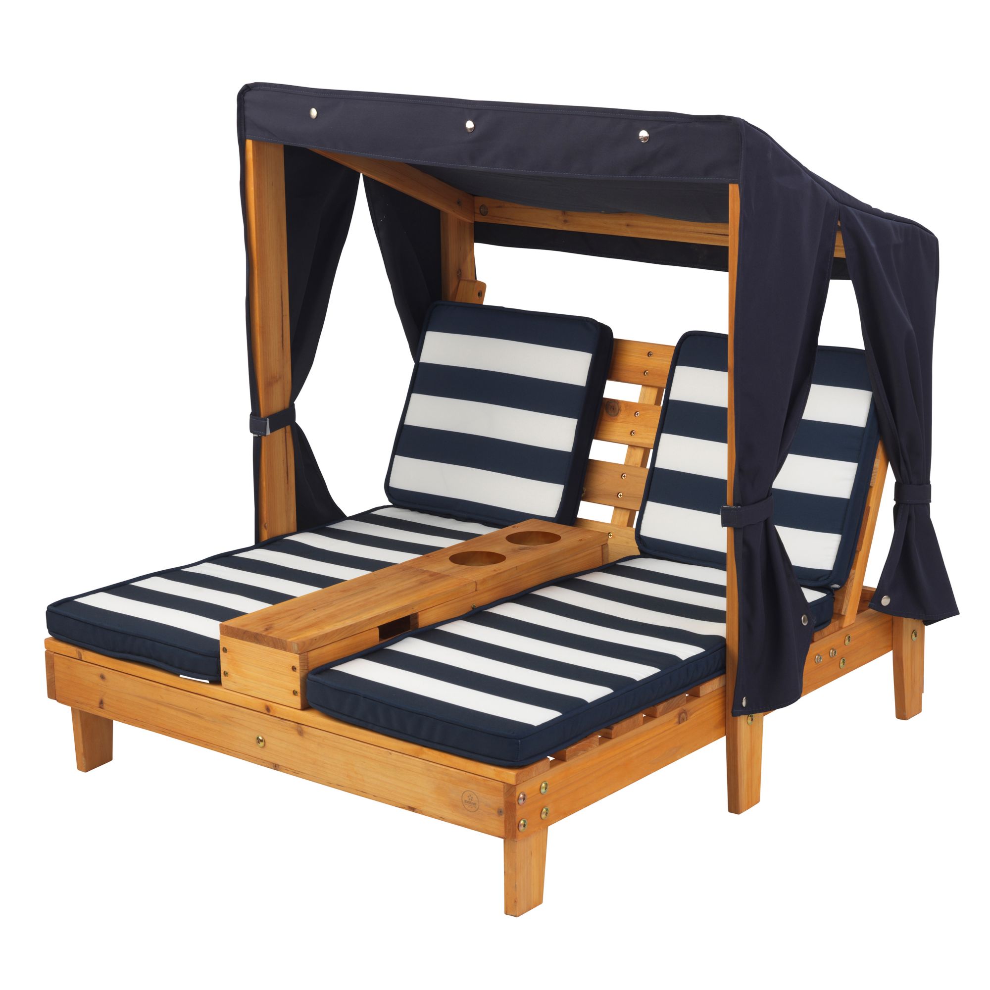 KidKraft Double Chaise Lounge with Canopy and Cupholder ...