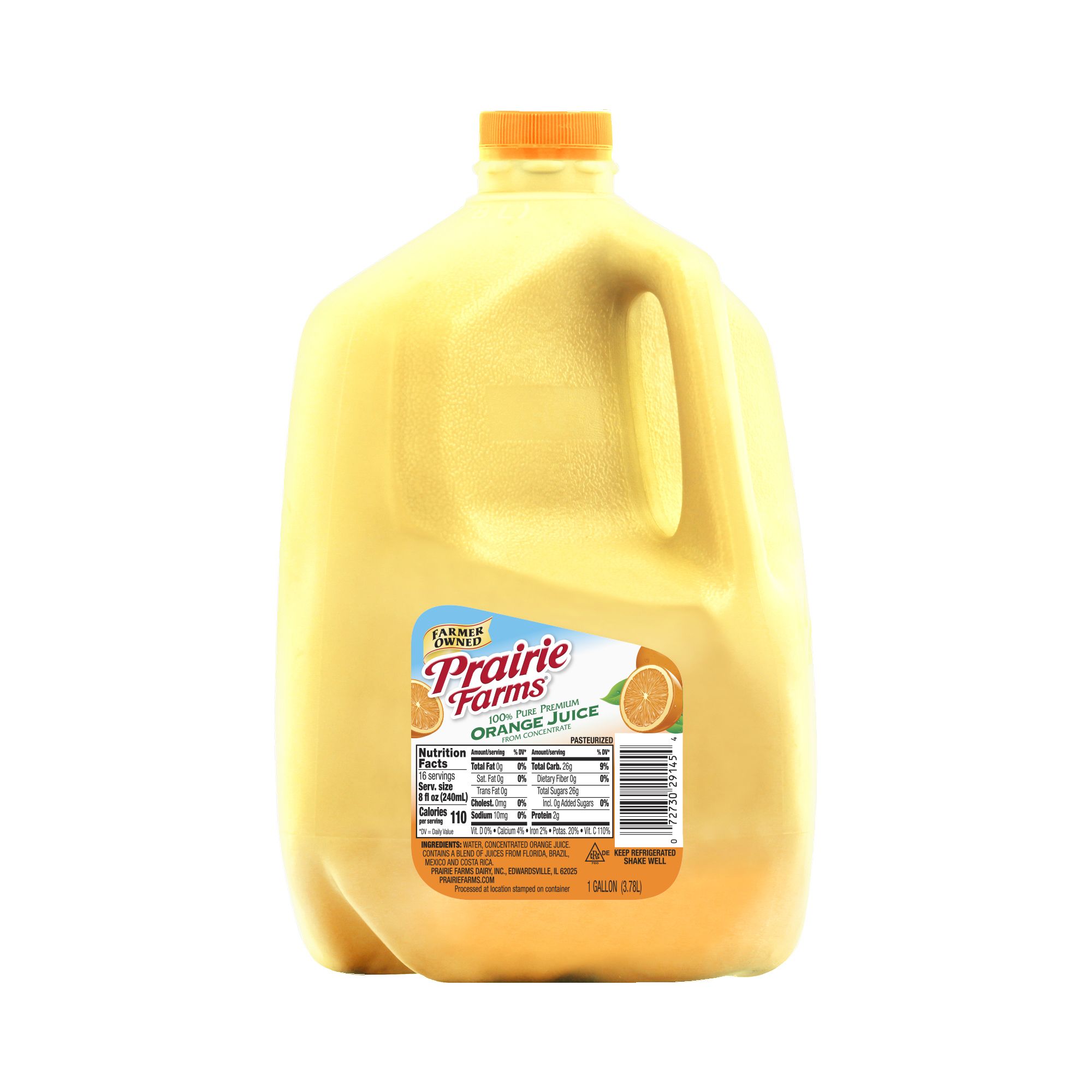 Prairie Farms 100% Premium Orange Juice from Concentrate