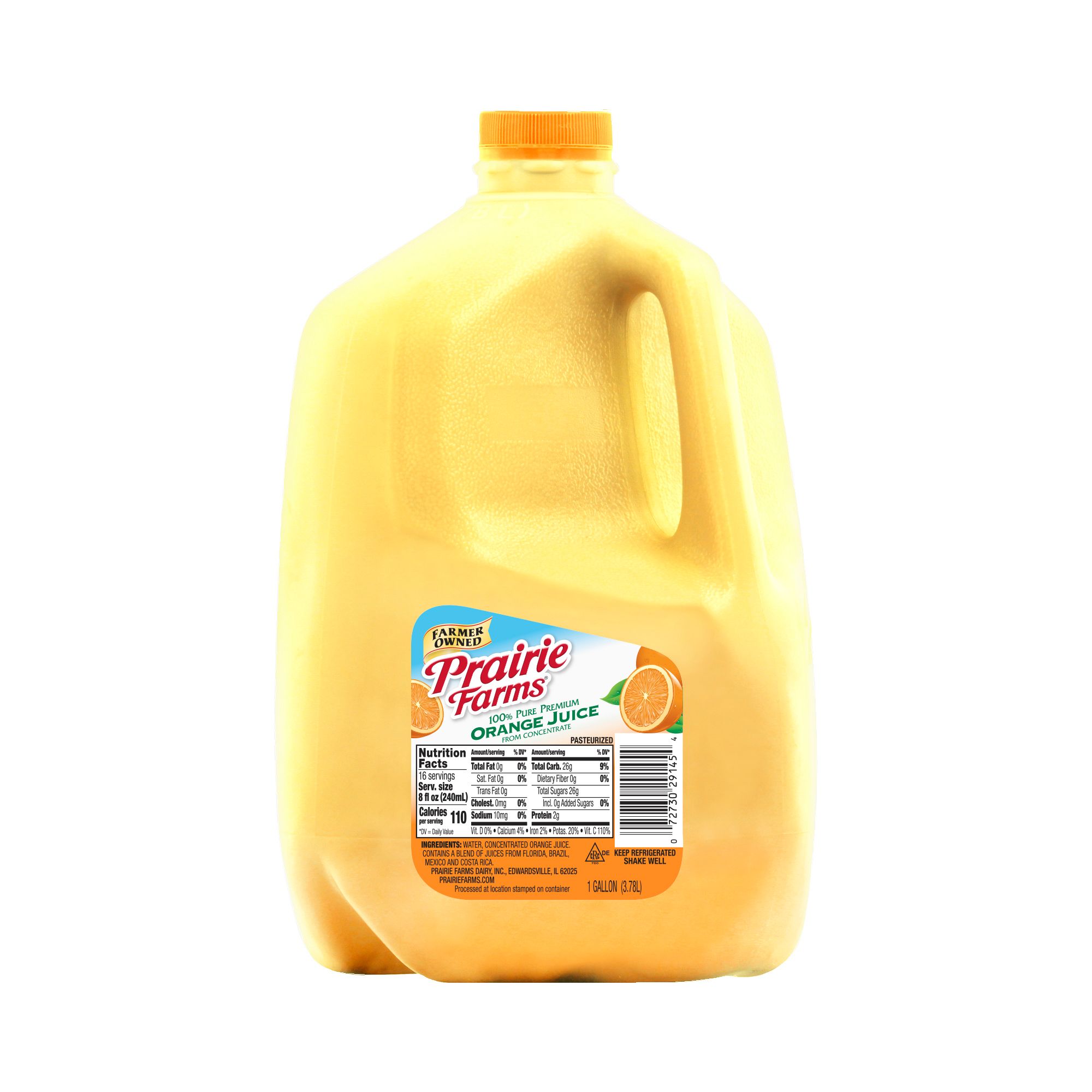 Prairie Farms 100% Premium Orange Juice from Concentrate