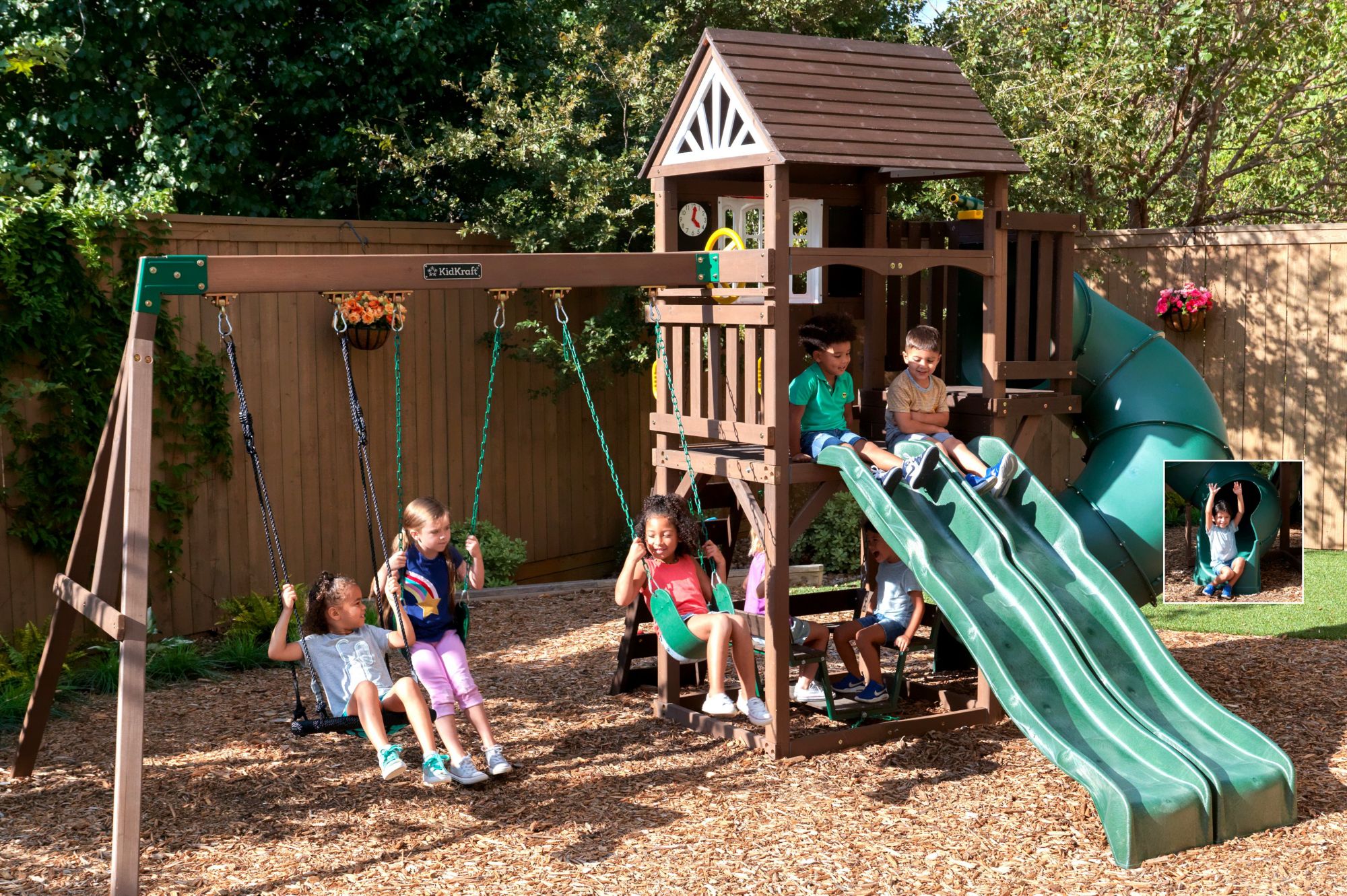 baby and child double swing set