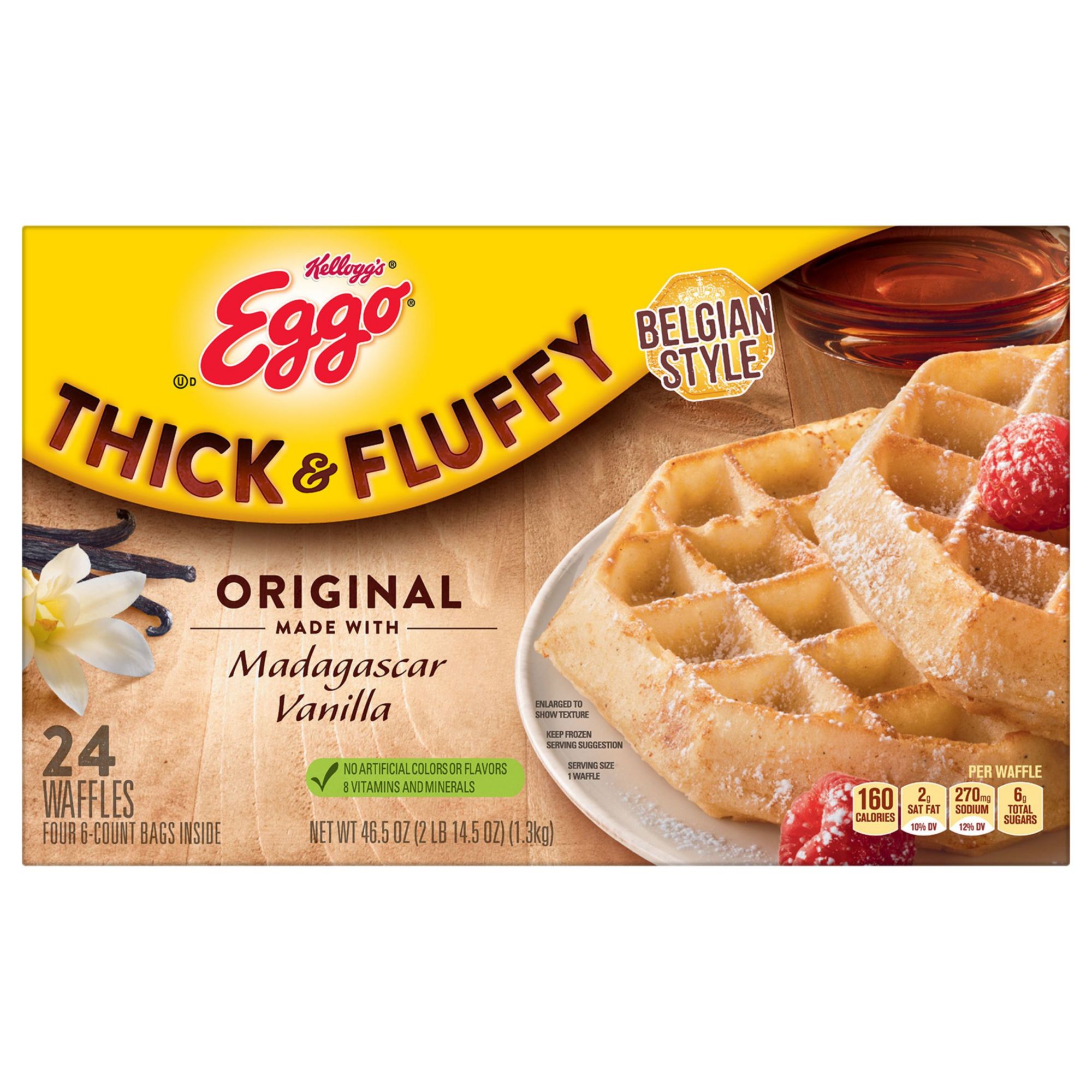 Eggo Thick & Fluffy Original Belgian Style Waffles, 24 ct.
