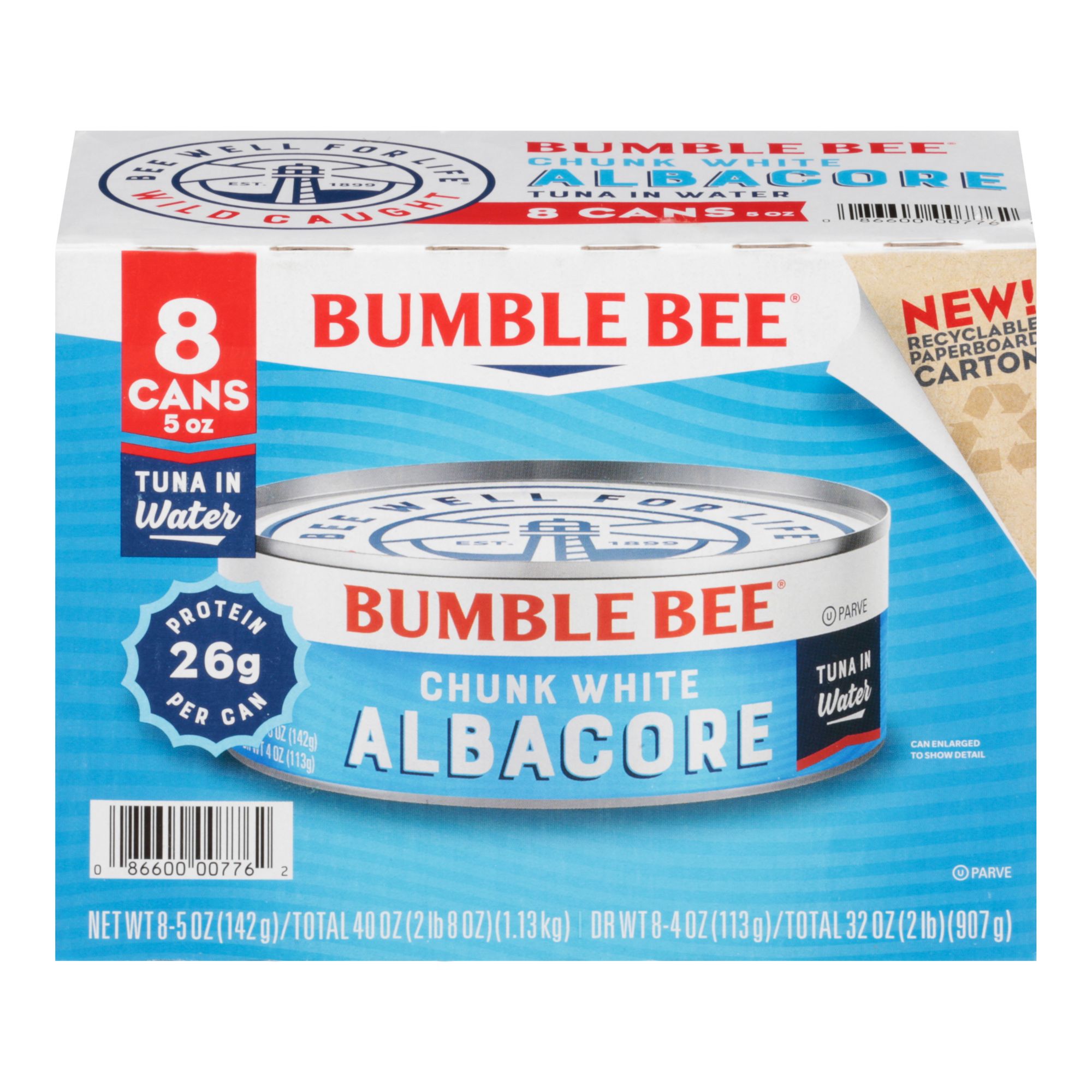 Bumble Bee Chunk White Albacore Tuna in Water, 8 pk | BJ's