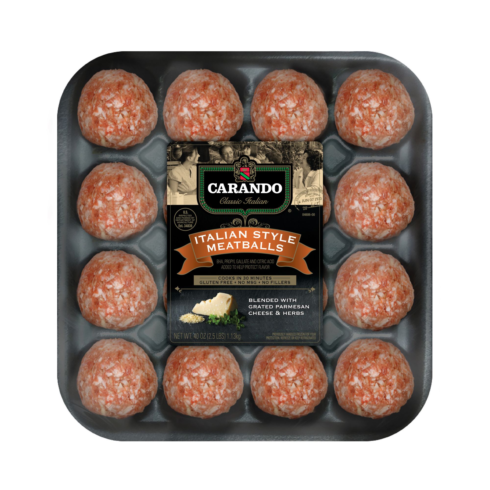 Carando Italian Style Pork Meatballs,  16 ct.